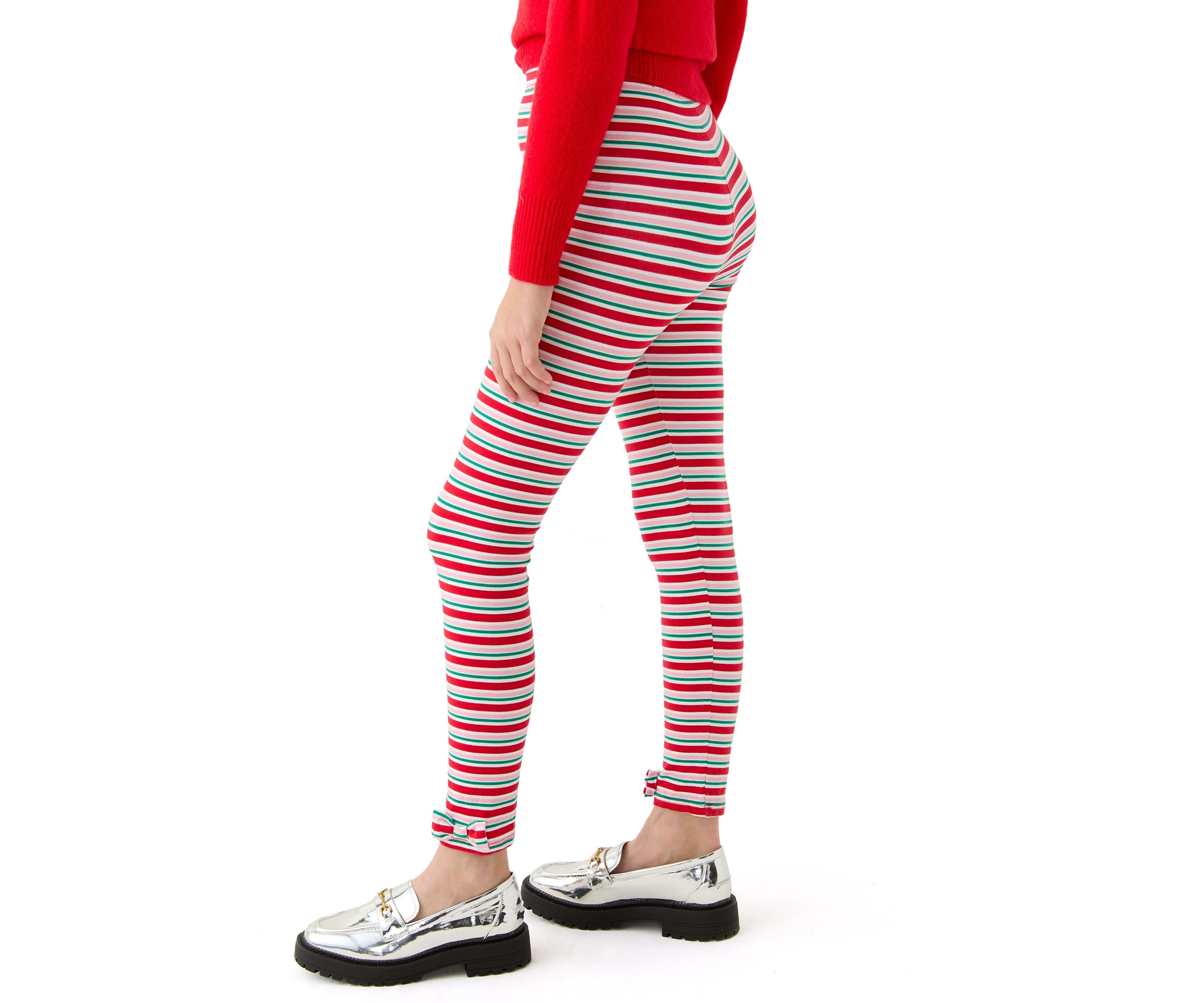 Girls 7-16 Striped Leggings