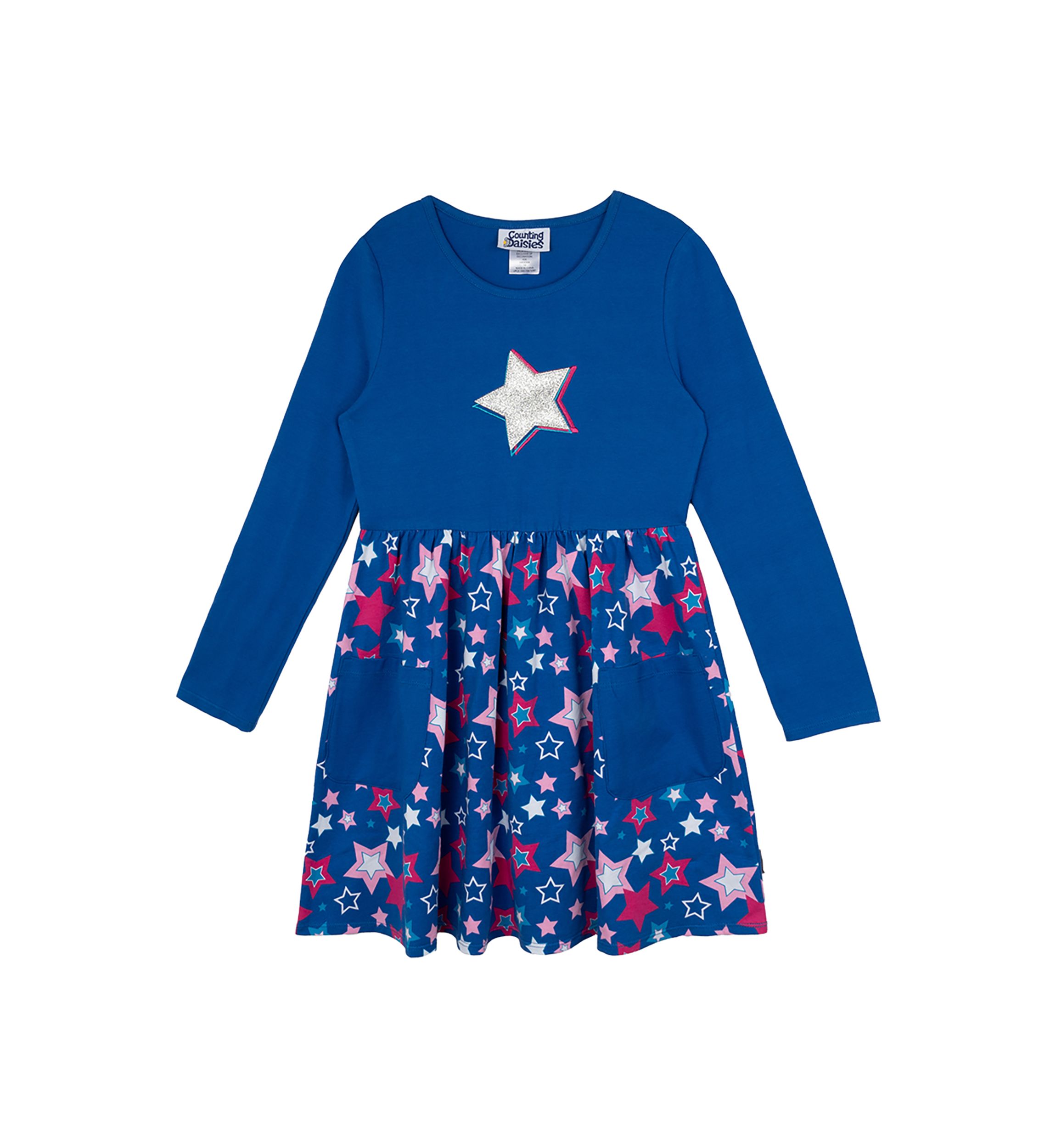 Girls 7-16 Star Printed Dress