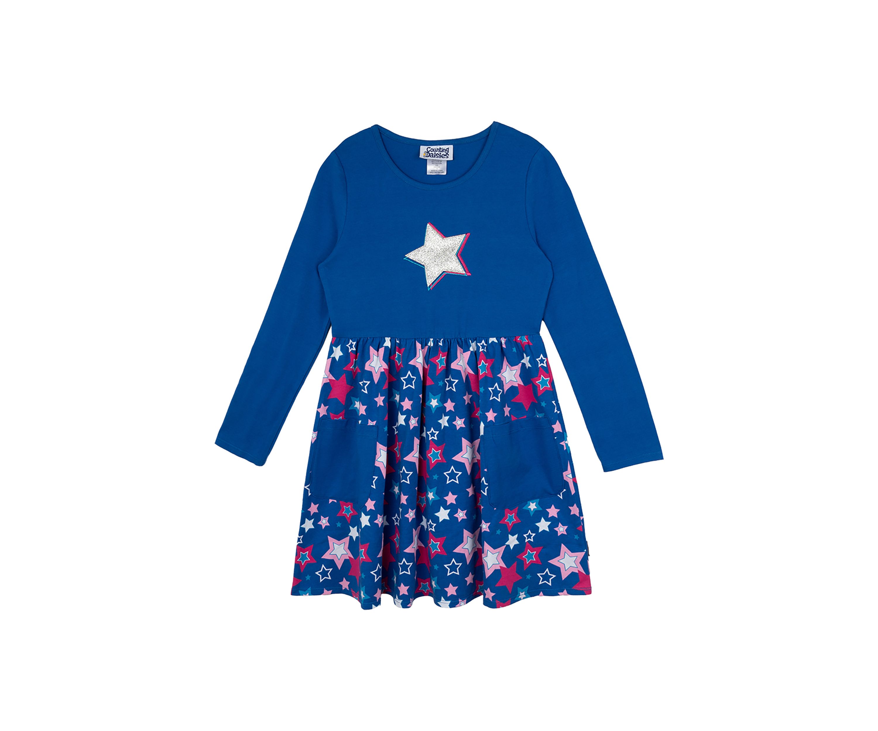 Girls 7-16 Star Printed Dress