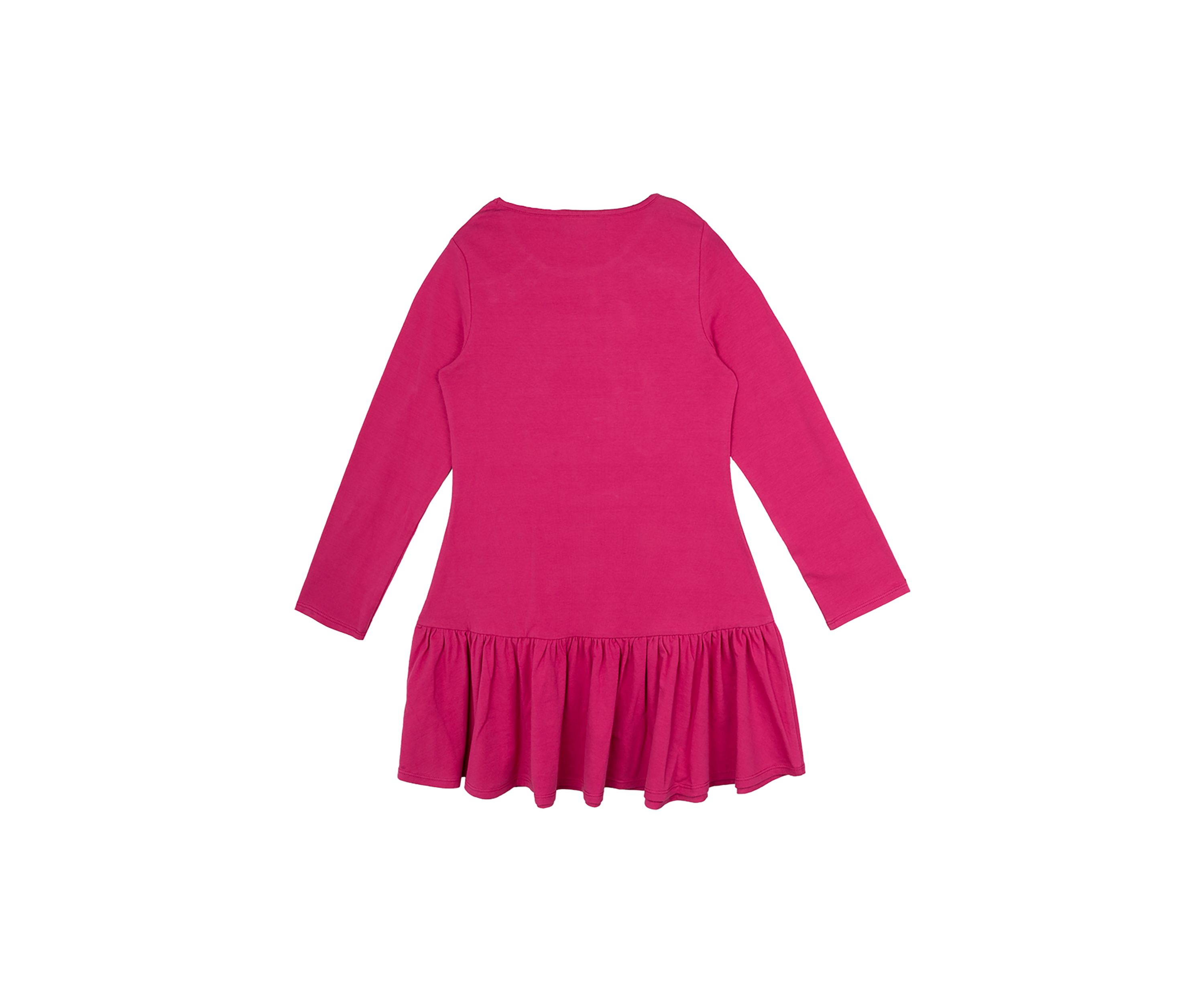 Girls 7-16 Long Sleeve Rainbow Appliqué Dress