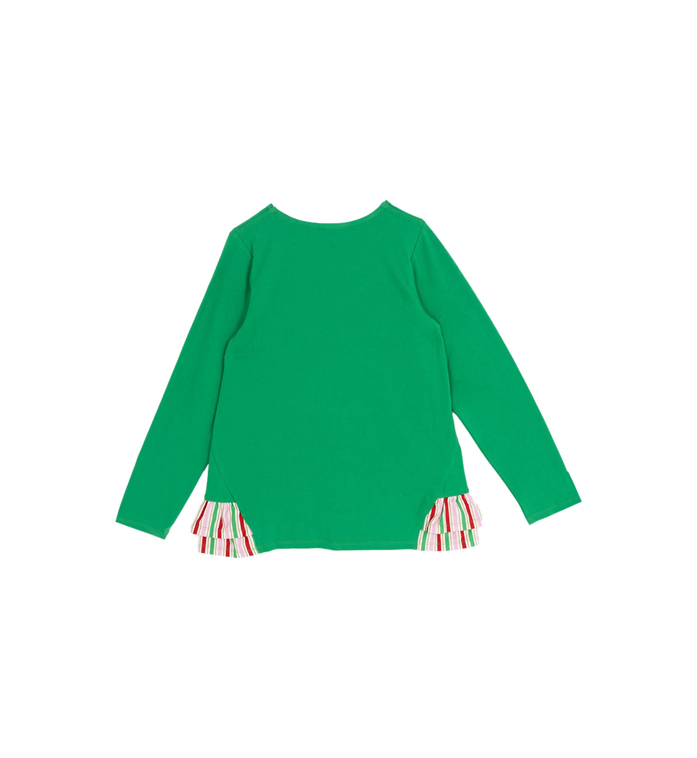 Girls 7-16 Long Sleeve Snowman Joy Graphic T-Shirt with Side Ruffle 
