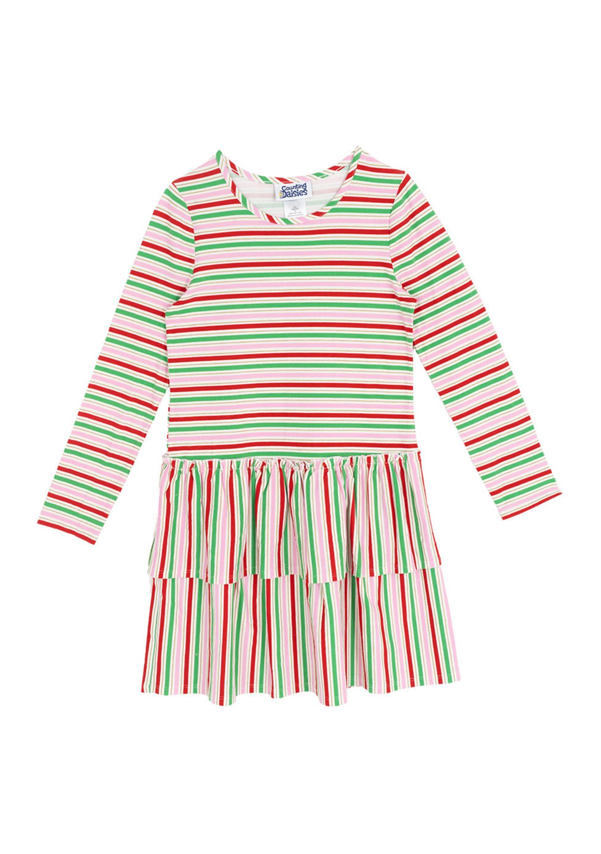 Girls 7-16 Long Sleeve Stripe Dress 