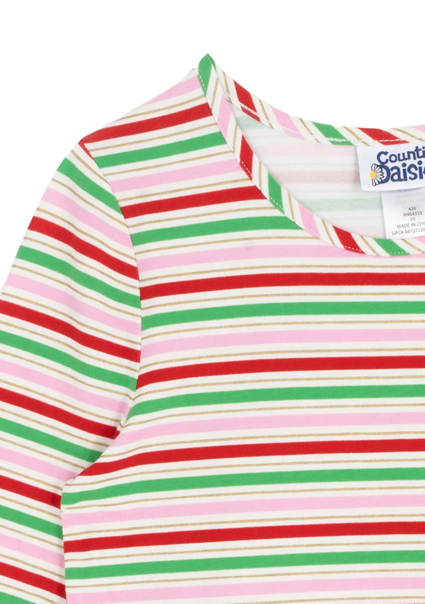 Girls 7-16 Long Sleeve Stripe Dress 