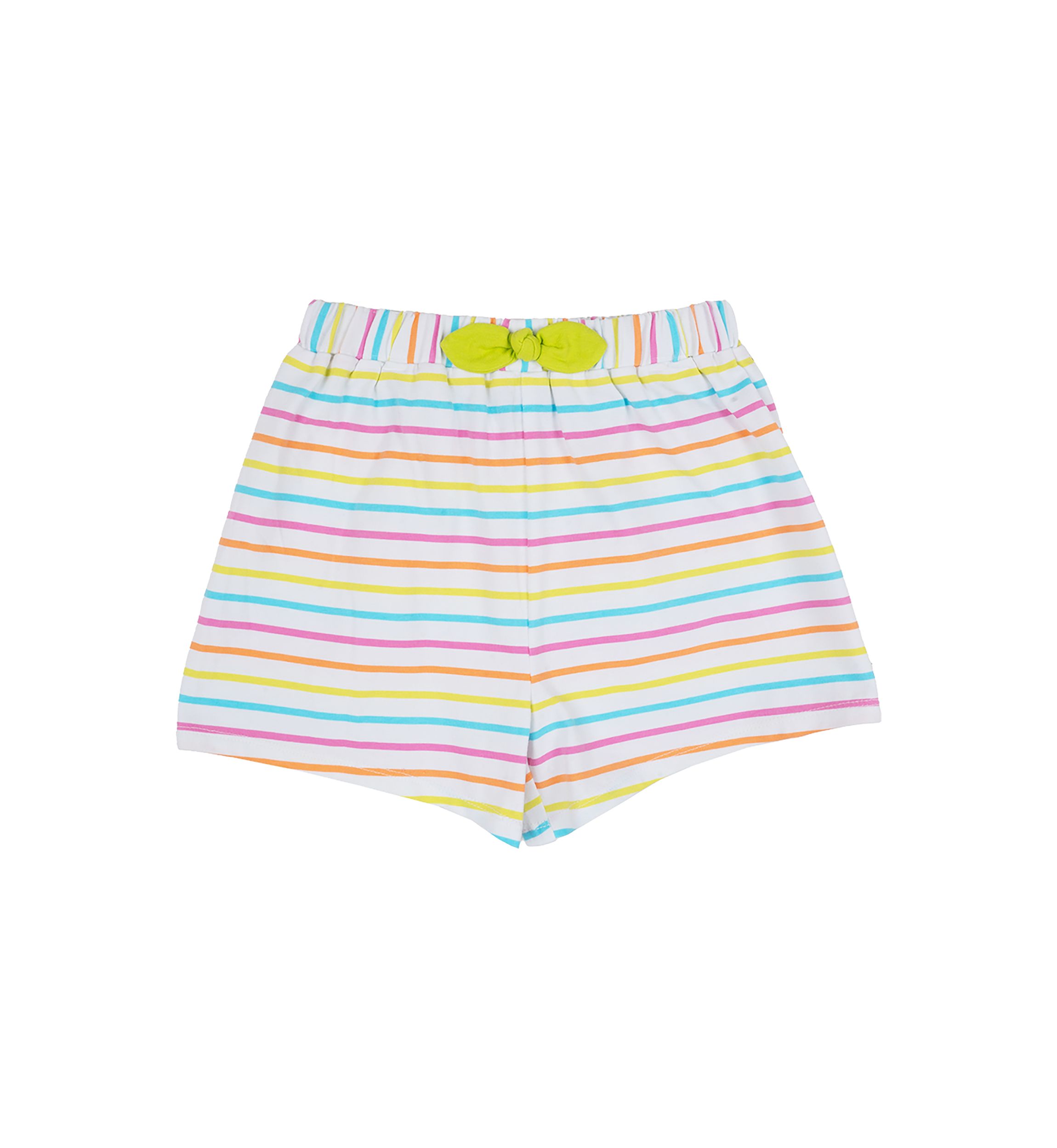 Girls 4-6x Knit Ruffle Stripe Shorts with Bow