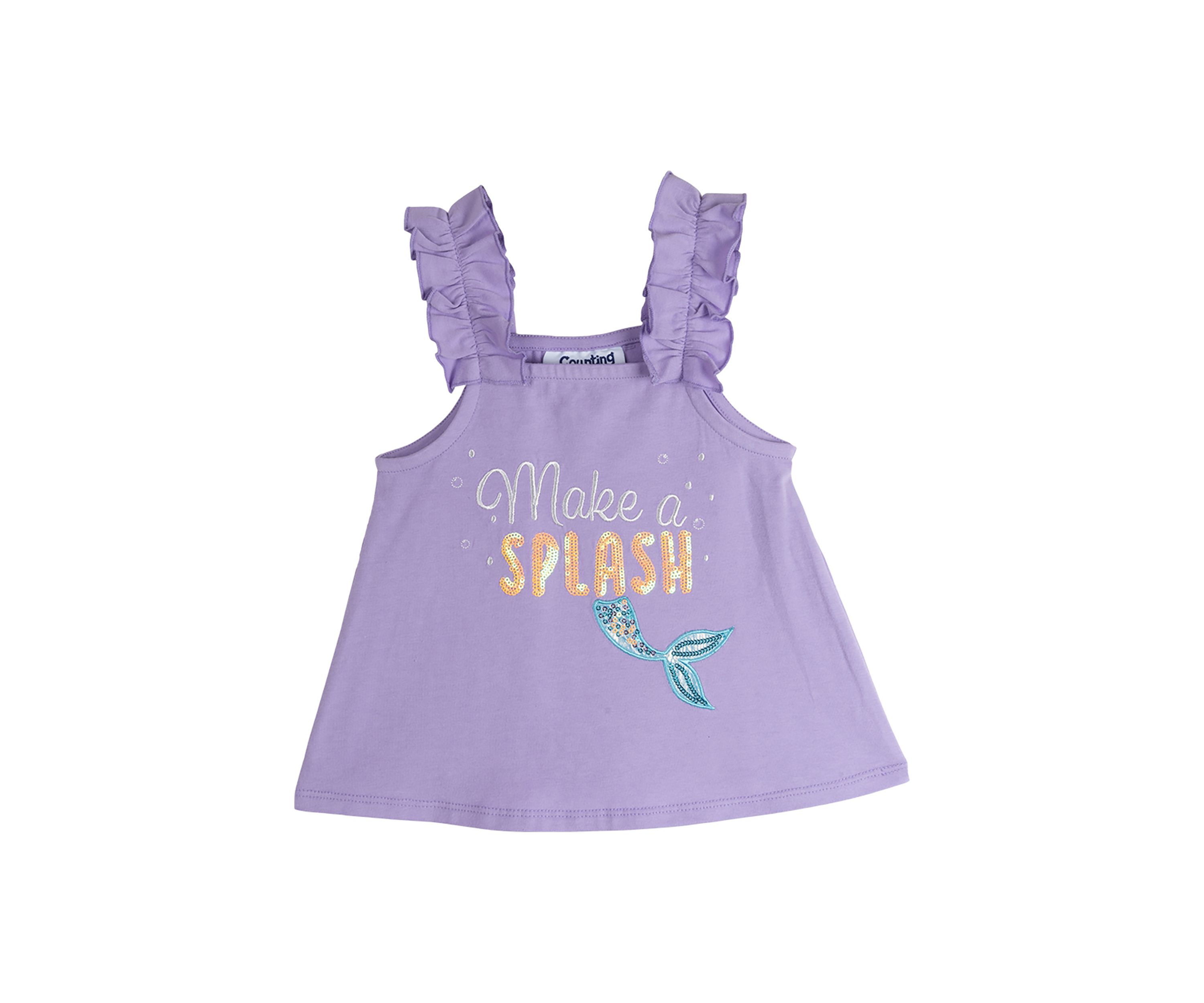Girls 7-16 Solid Knit Top with Appliqué