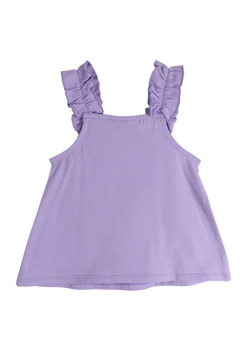 Girls 7-16 Solid Knit Top with Appliqué