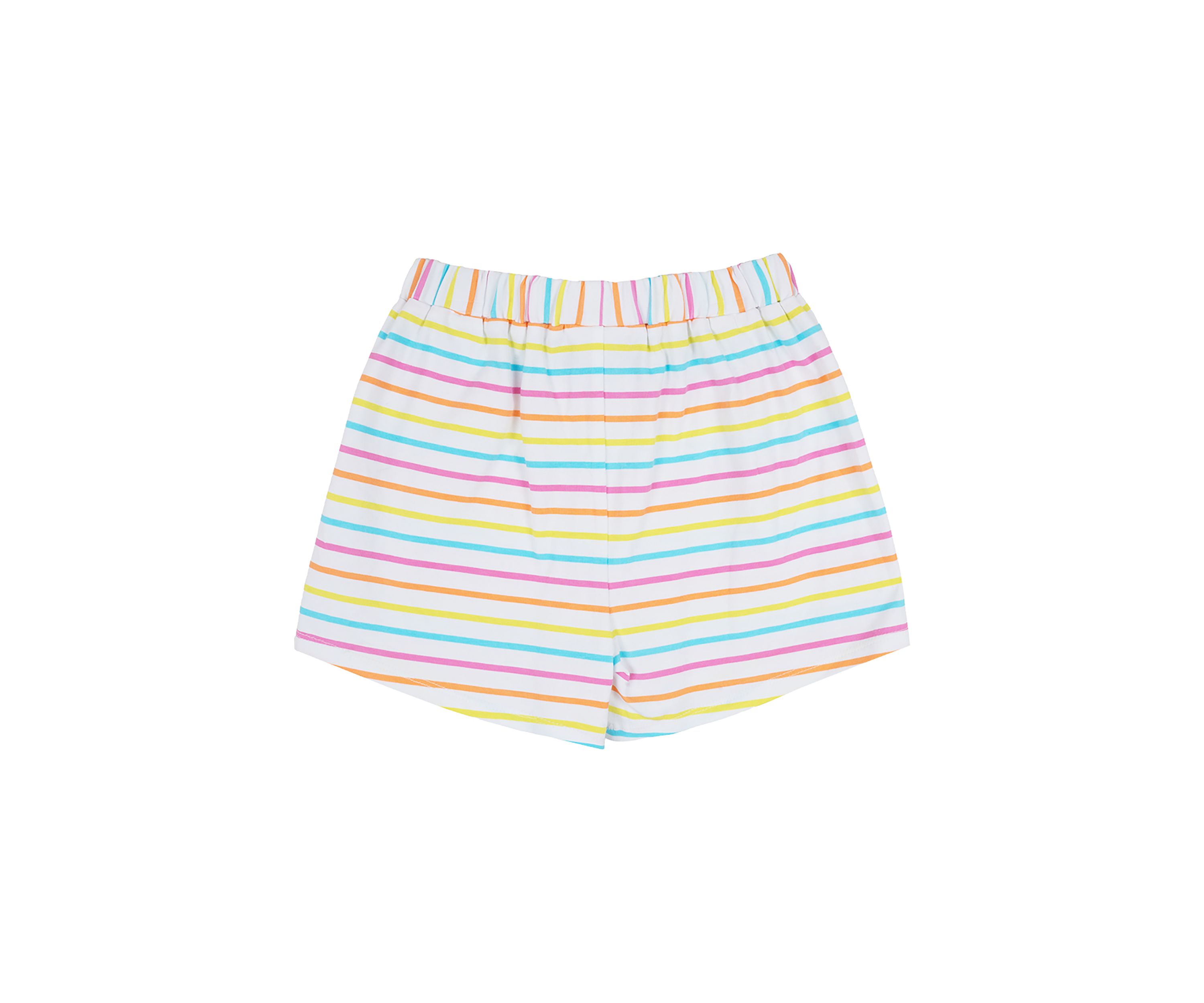 Girls 7-16 Striped Knit Ruffle Shorts with Bow