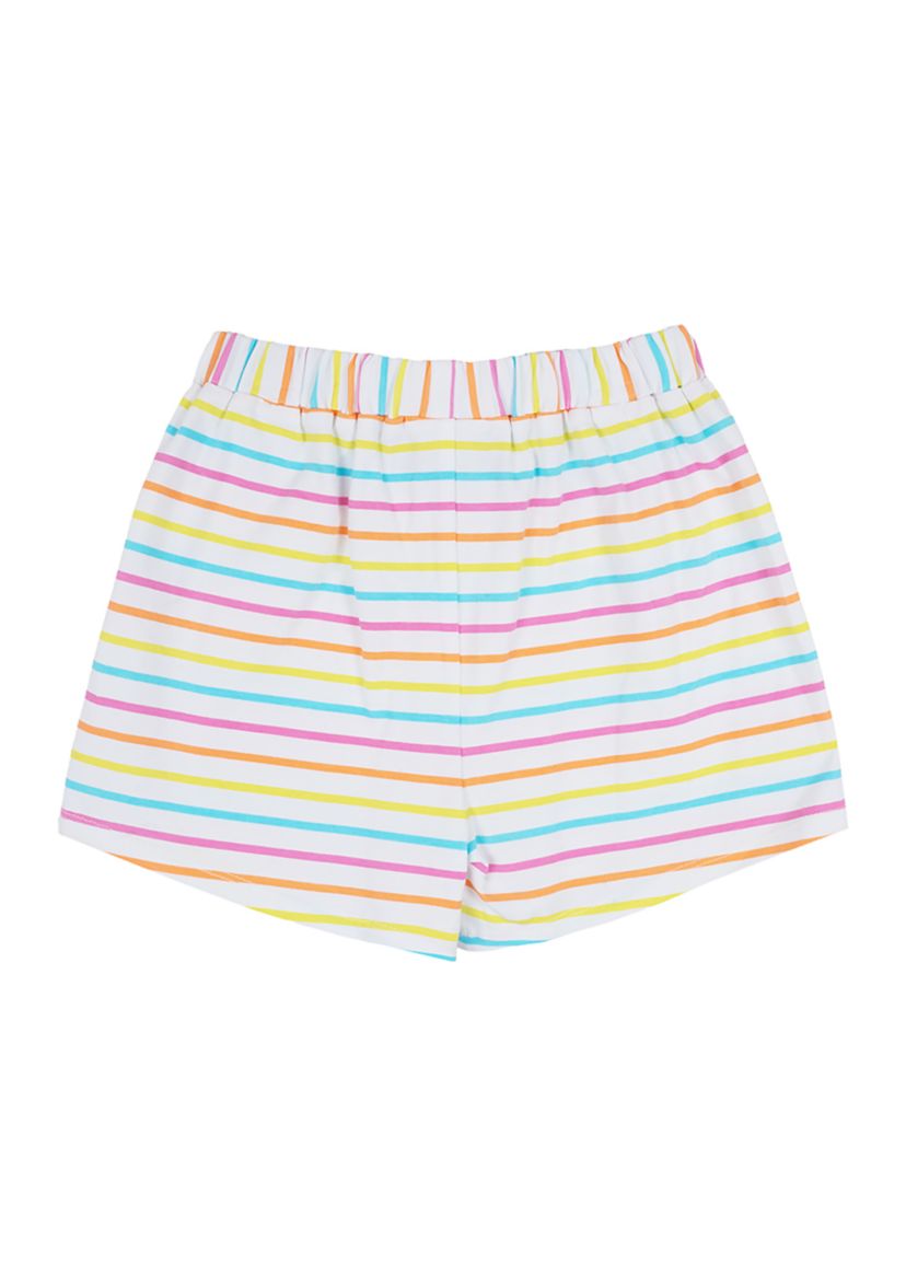 Girls 7-16 Striped Knit Ruffle Shorts with Bow