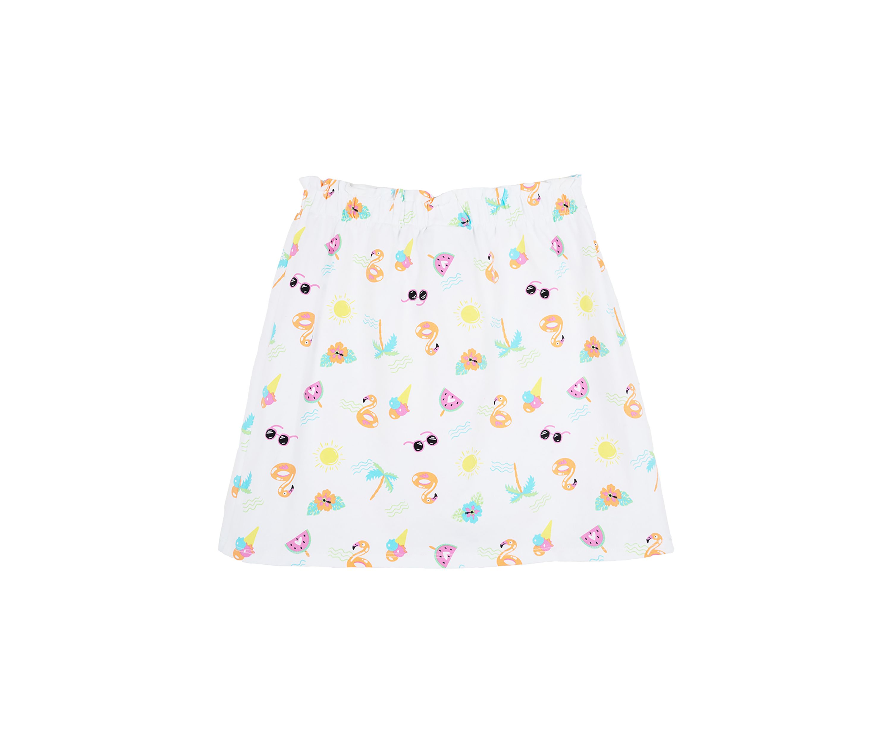 Girls 7-16 Printed Pull On Knit Skirt with Bow