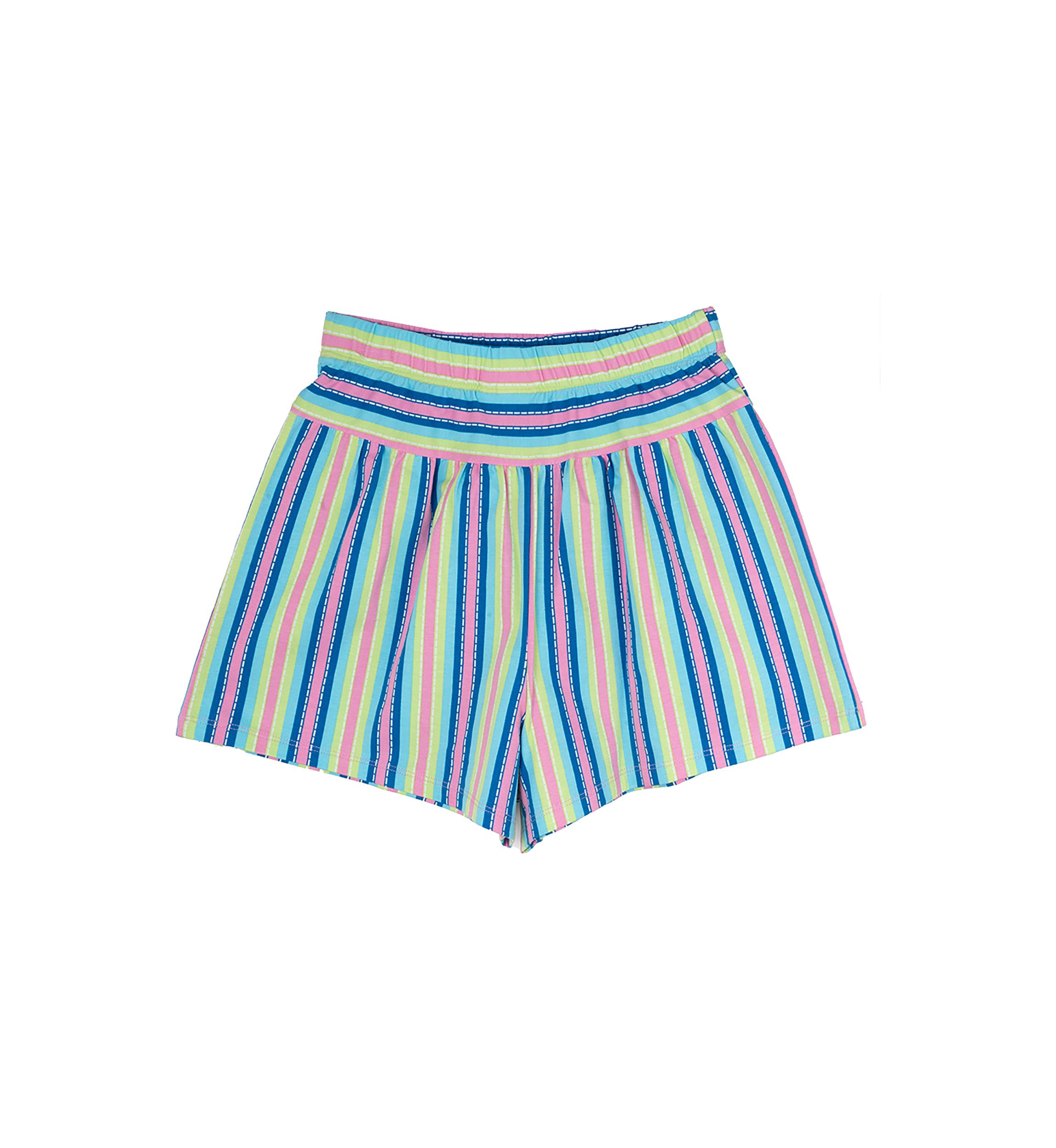 Girls 7-16 Striped Shorts
