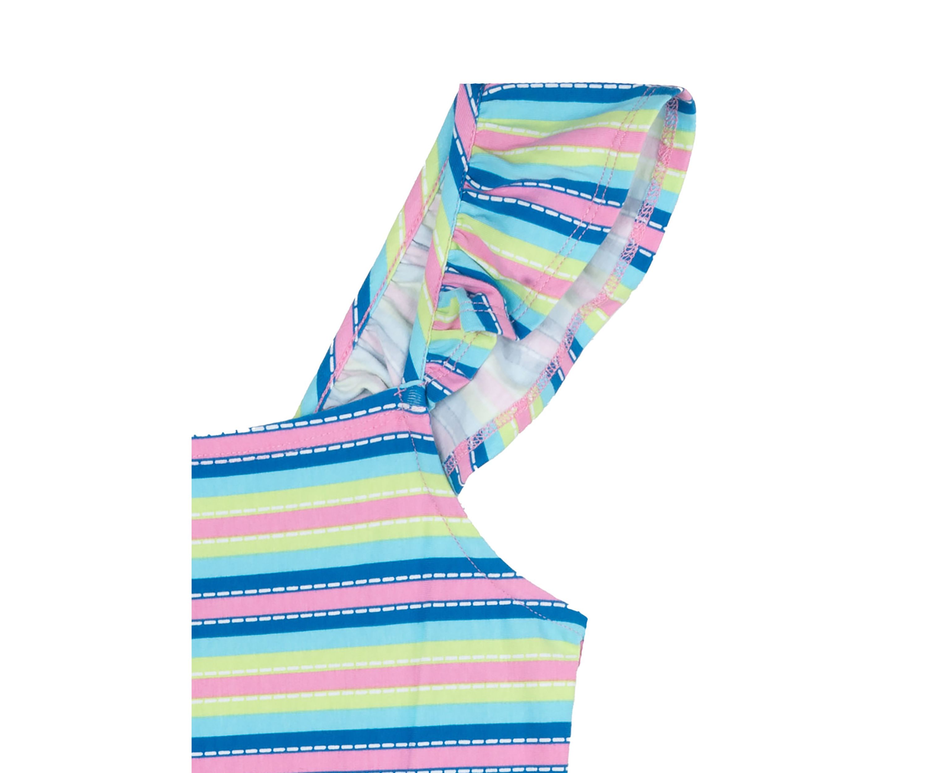 Girls 7-16 Flutter Sleeve Striped Dress