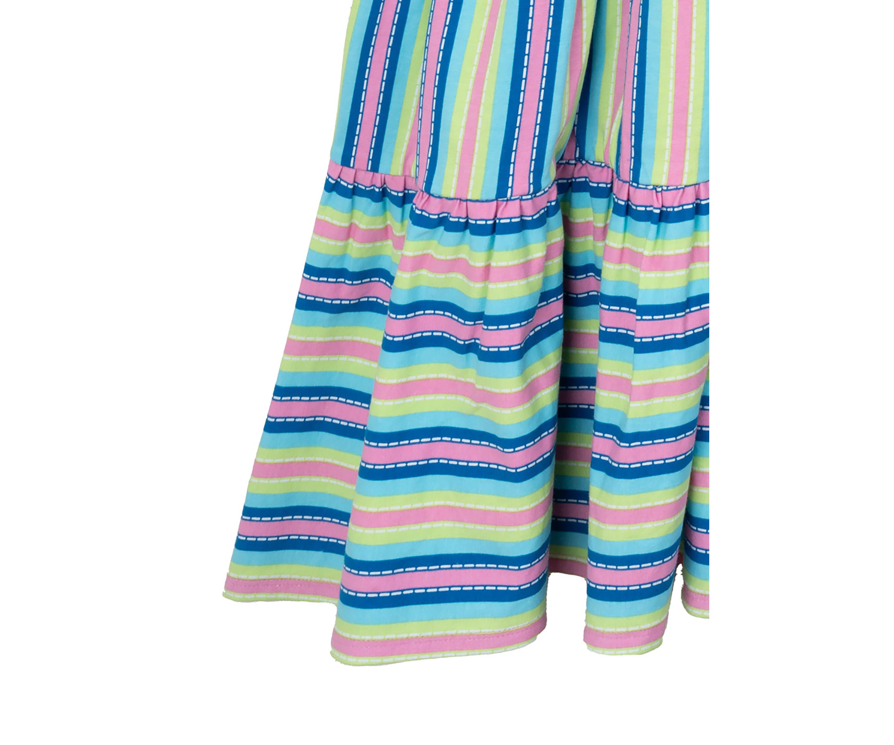 Girls 7-16 Flutter Sleeve Striped Dress