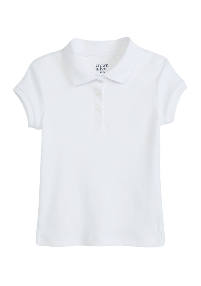Girls 4-6x Interlock Polo Shirt