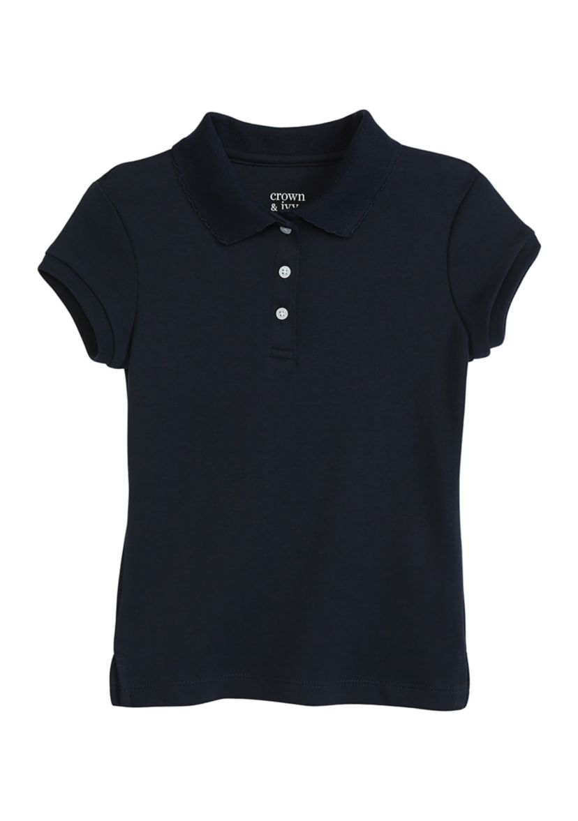 Girls 4-6x Interlock Polo Shirt