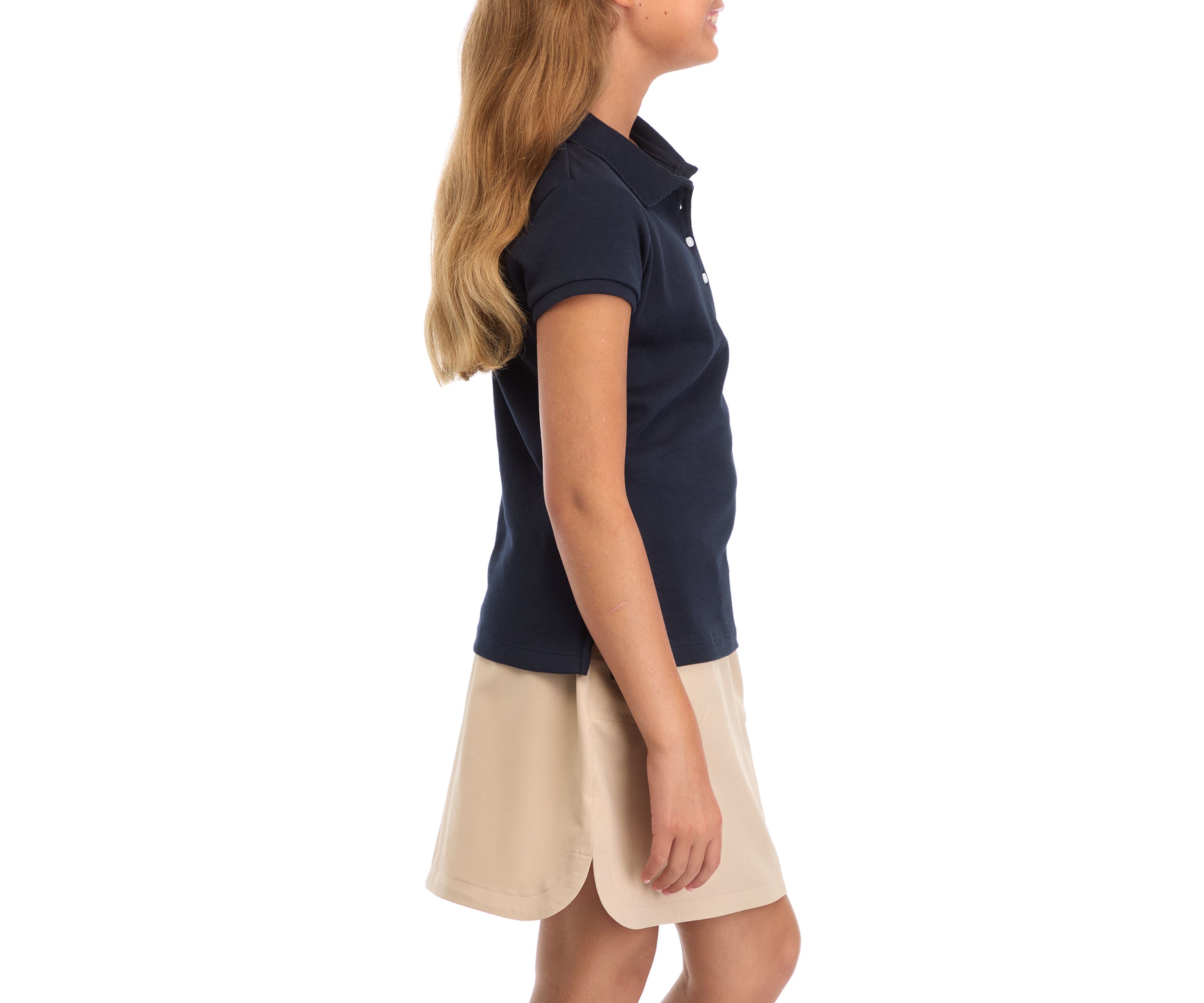 Girls 7-16 Knit Polo Shirt
