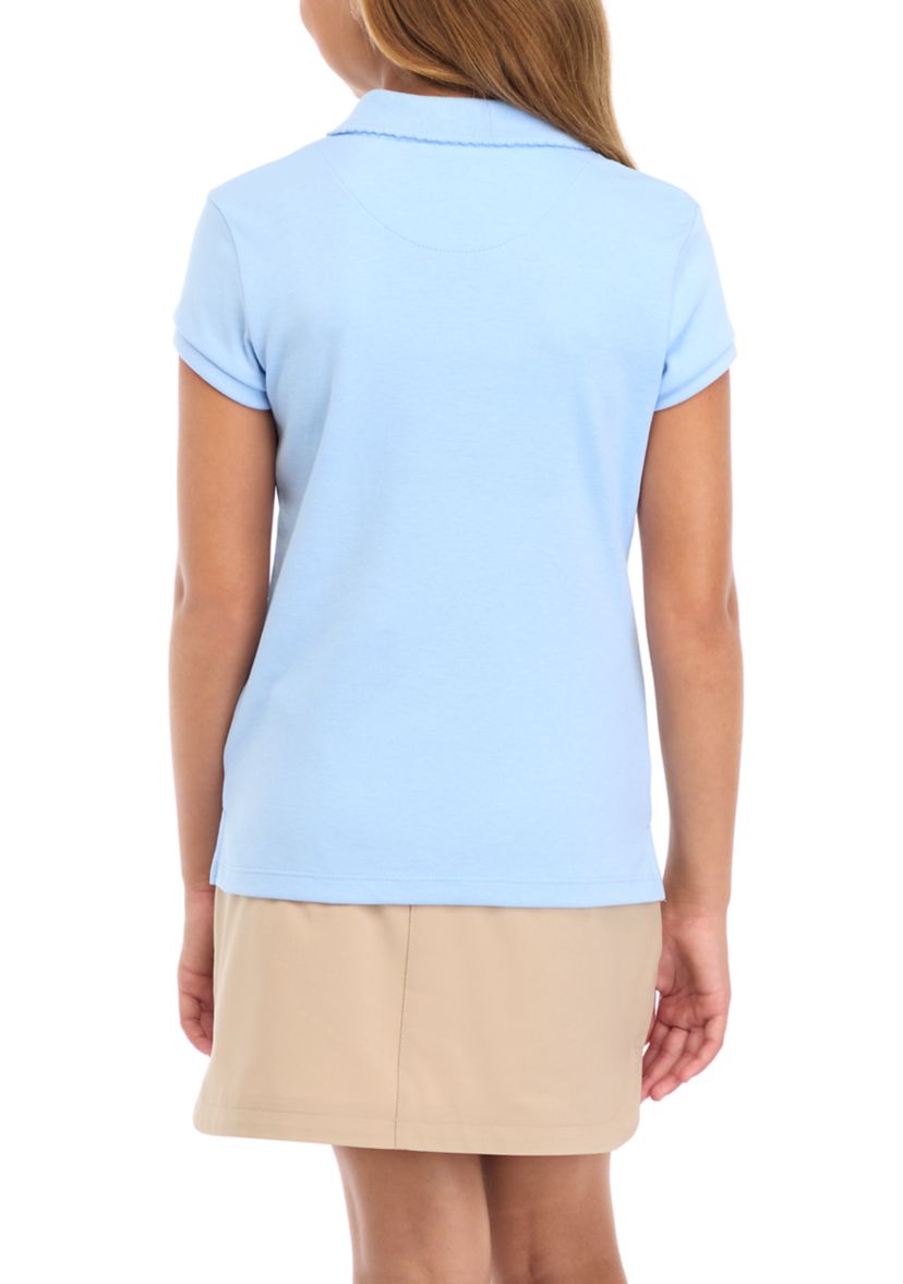 Girls 7-16 Knit Polo Shirt