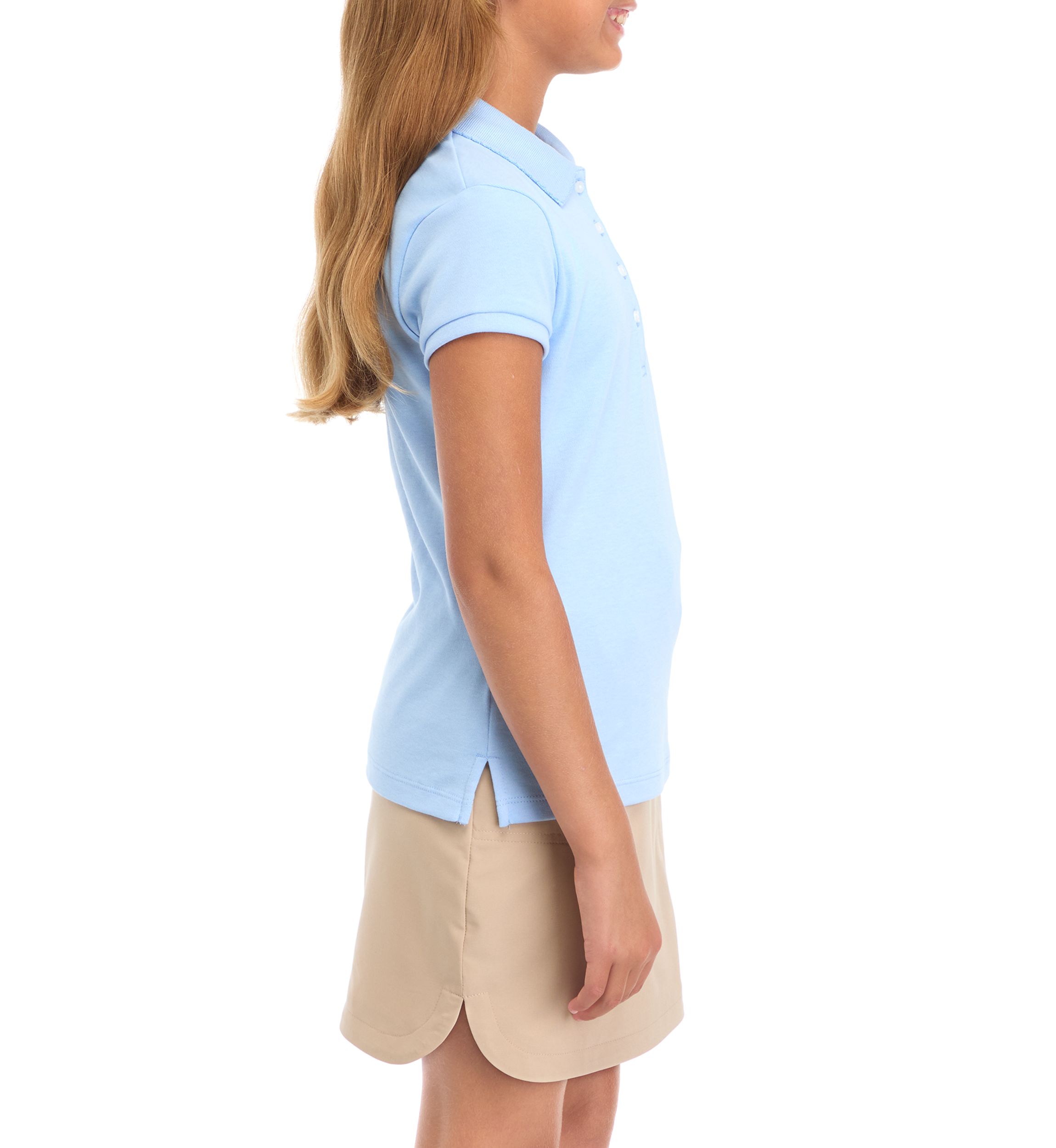 Girls 7-16 Knit Polo Shirt