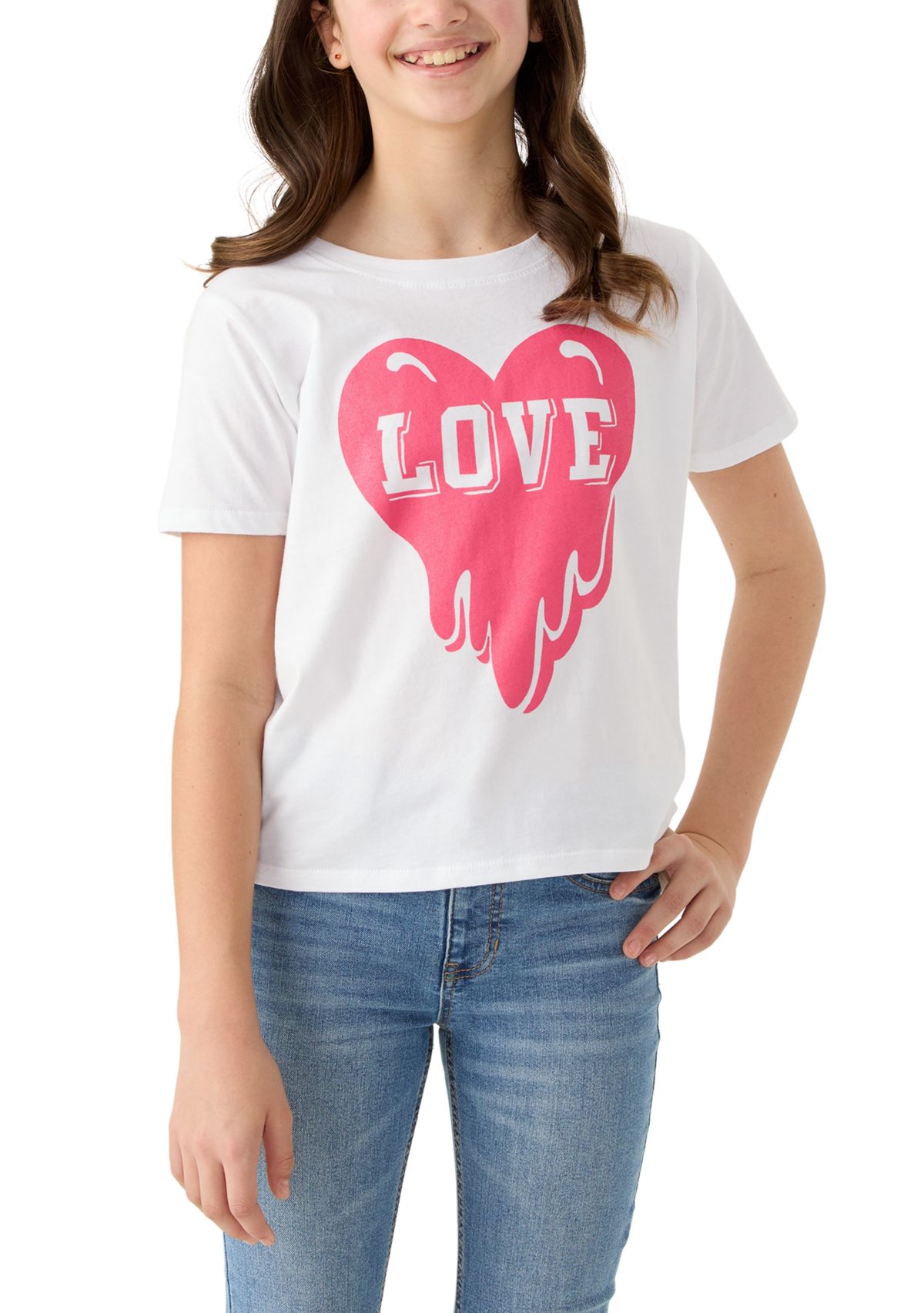 Womens Love Heart Graphic T-Shirt
