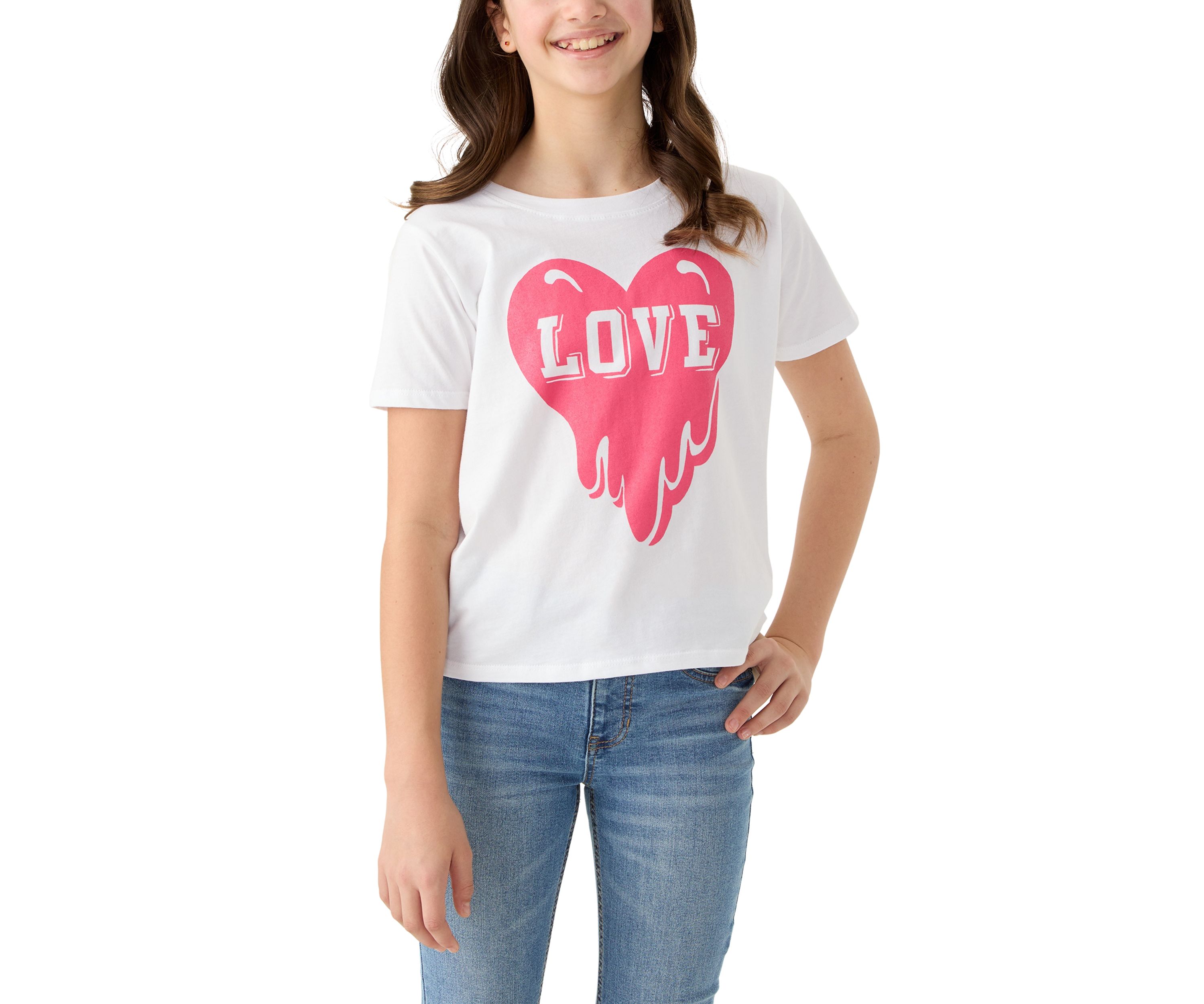 Womens Love Heart Graphic T-Shirt
