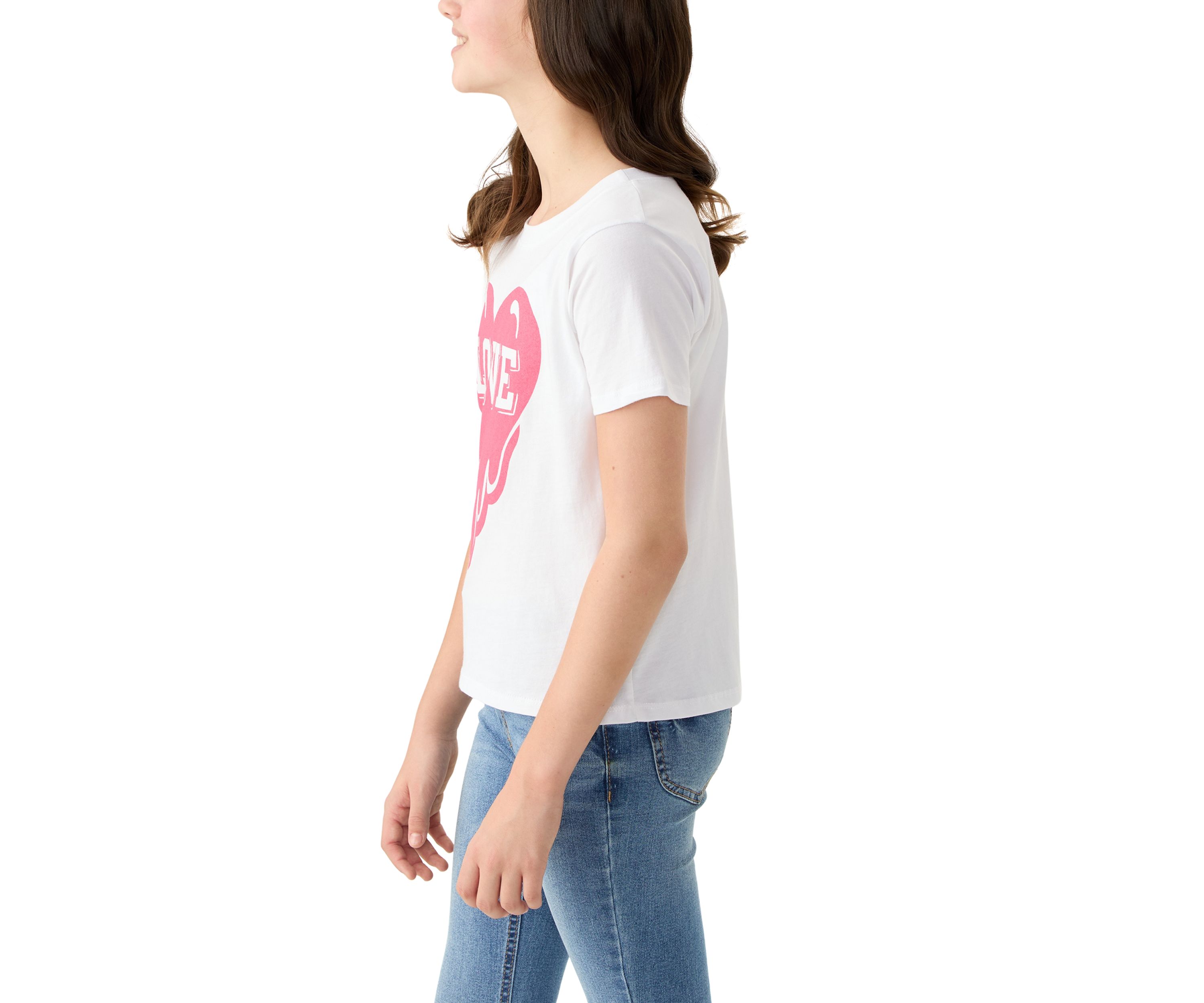 Womens Love Heart Graphic T-Shirt