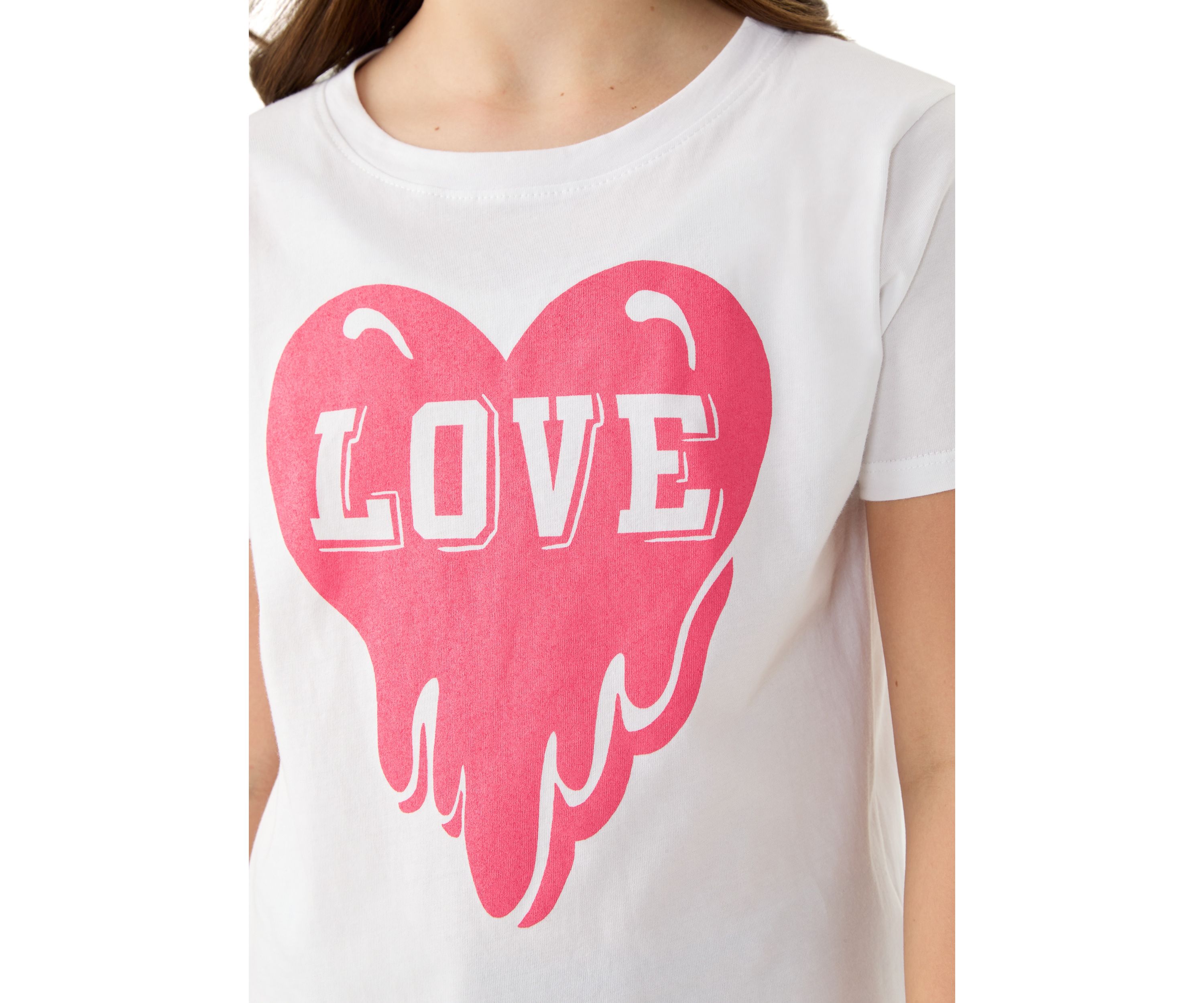 Womens Love Heart Graphic T-Shirt
