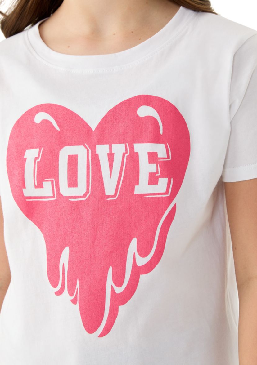 Womens Love Heart Graphic T-Shirt