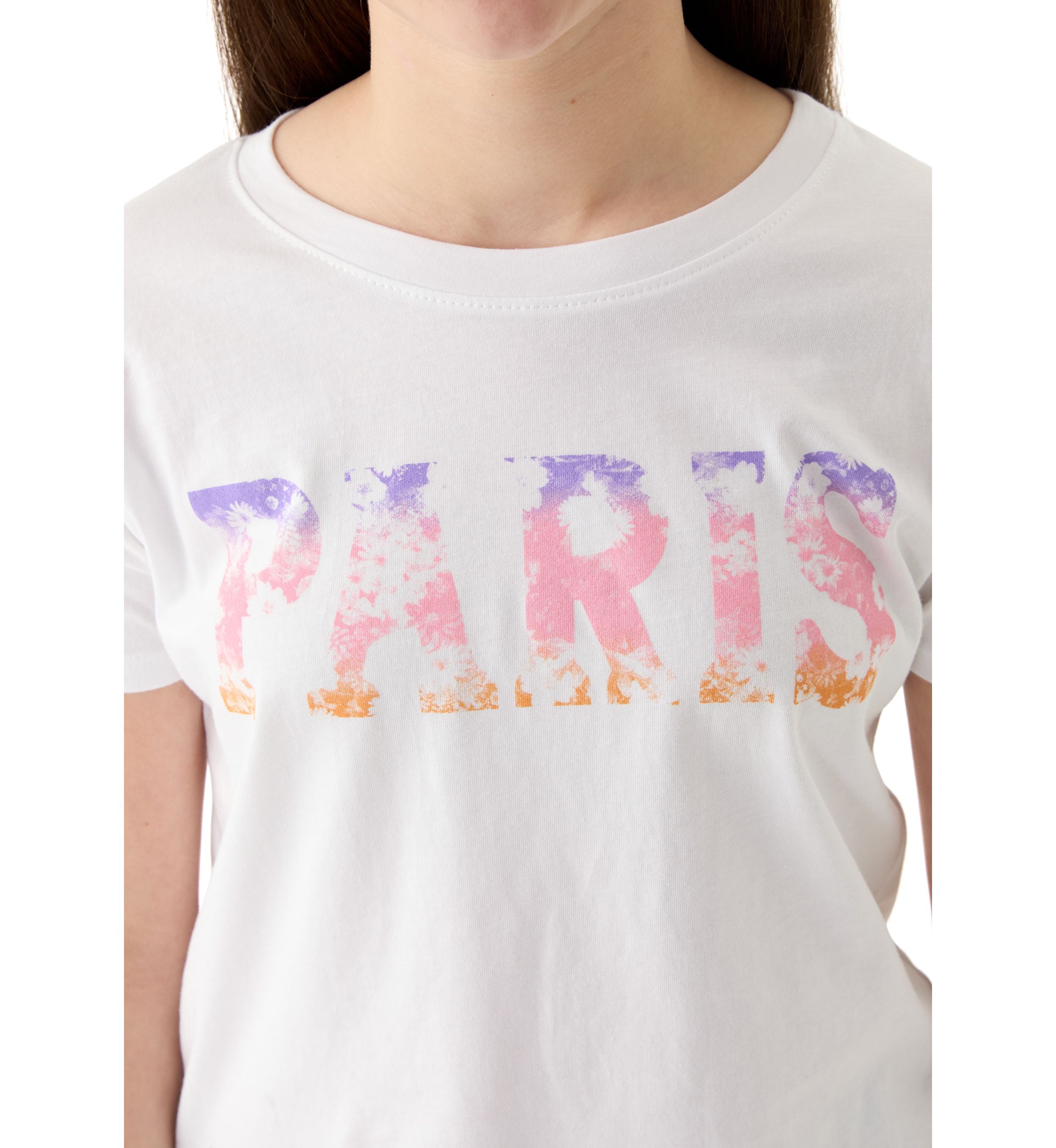 Girls 7-16 Short Sleeve Paris Graphic T-Shirt