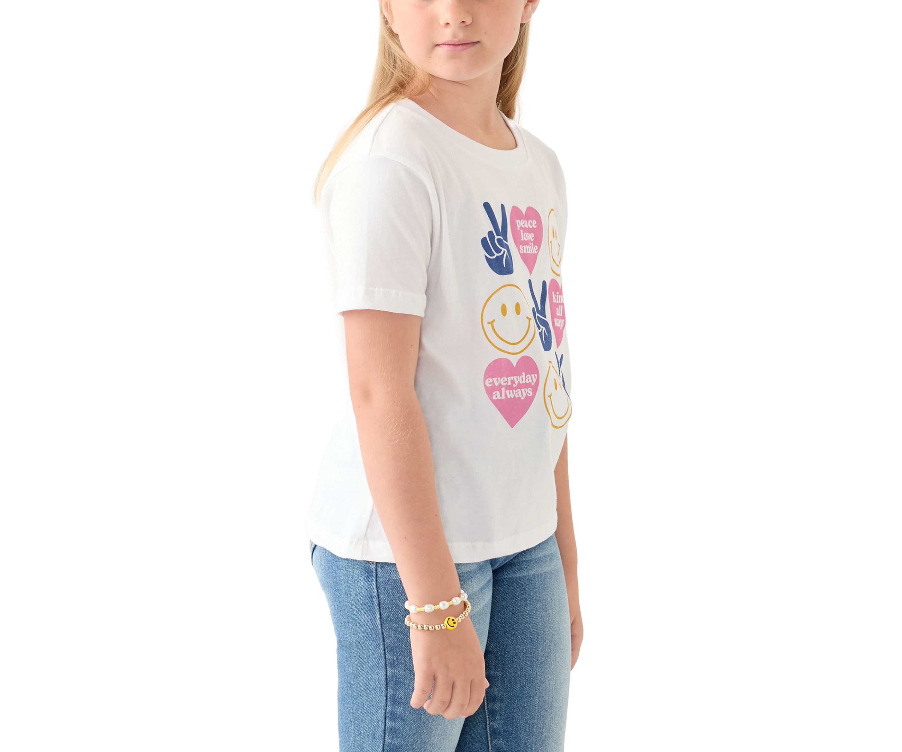 Girls 7-16 Peace and Love Graphic T-Shirt