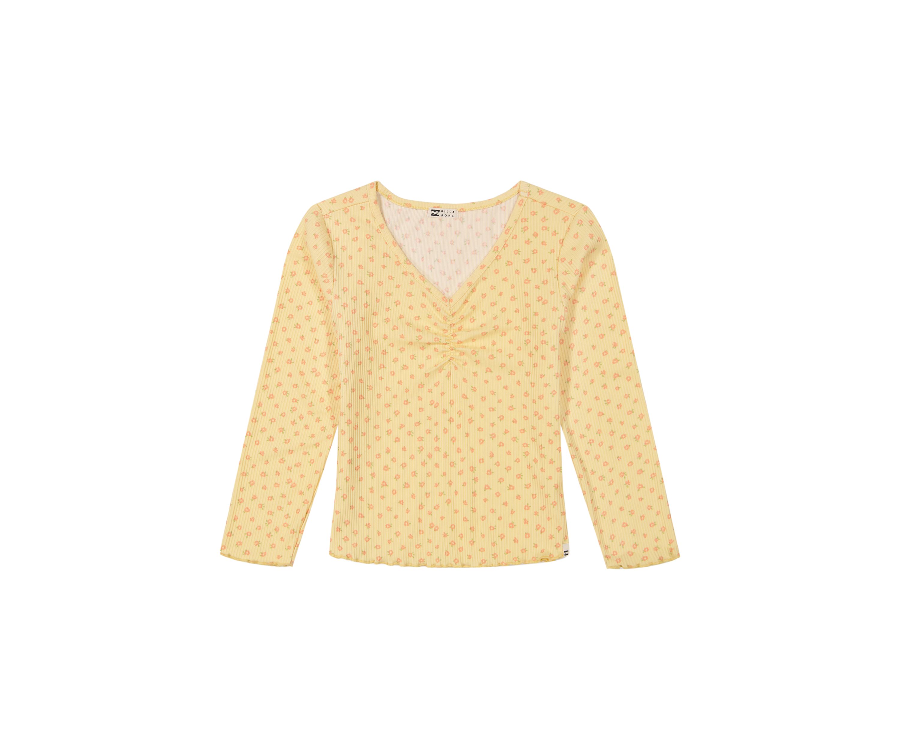 Girls 7-16 Ditsy Floral Rib Knit Top