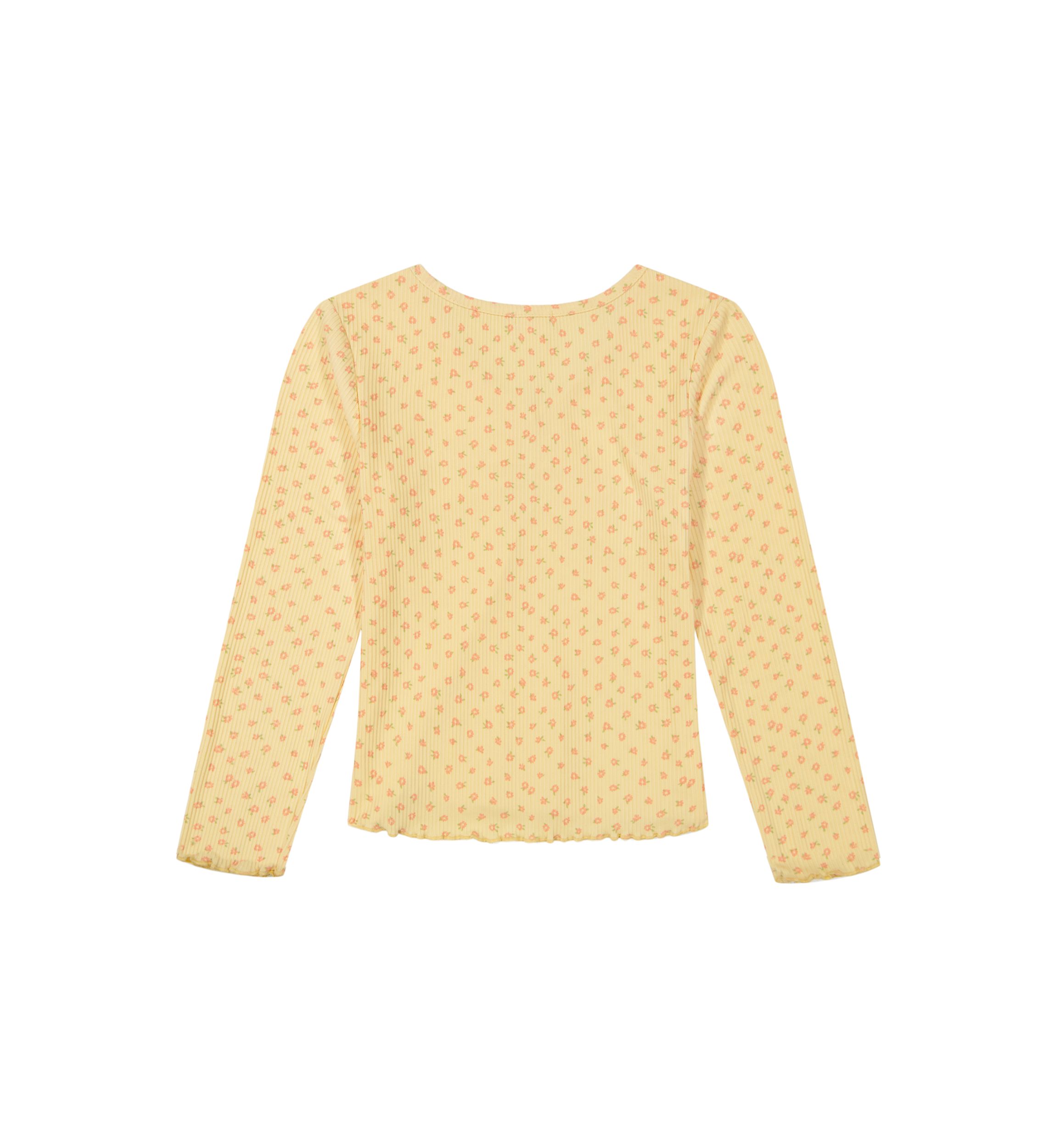 Girls 7-16 Ditsy Floral Rib Knit Top