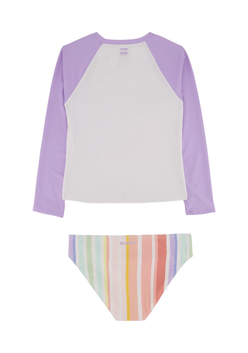 Girls 7-16 Rashguard Bikini Set 