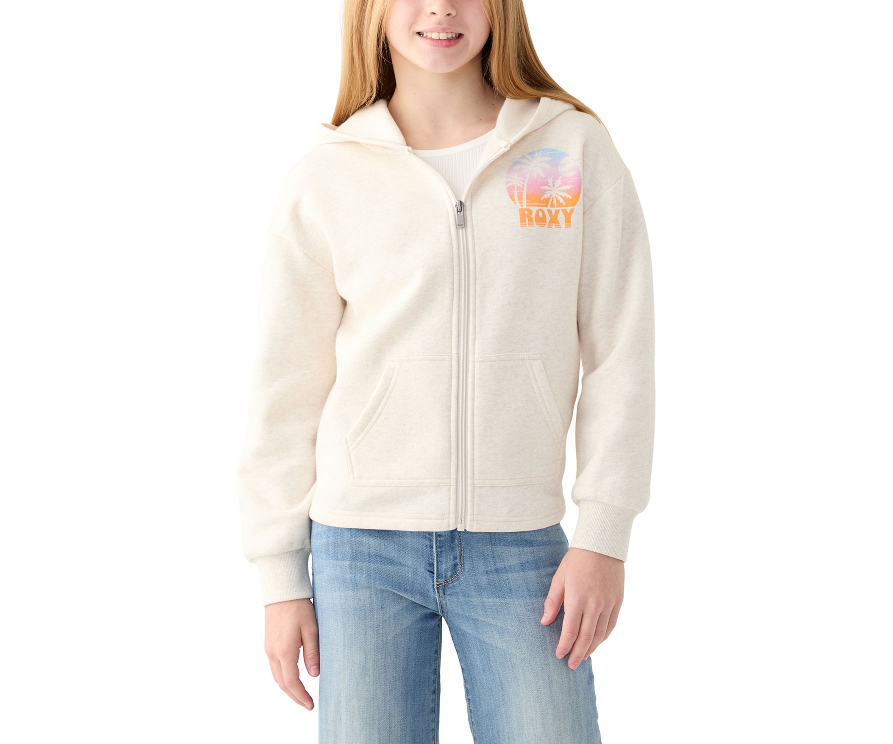 Girls 7-16 Tropical Zip Up Hoodie