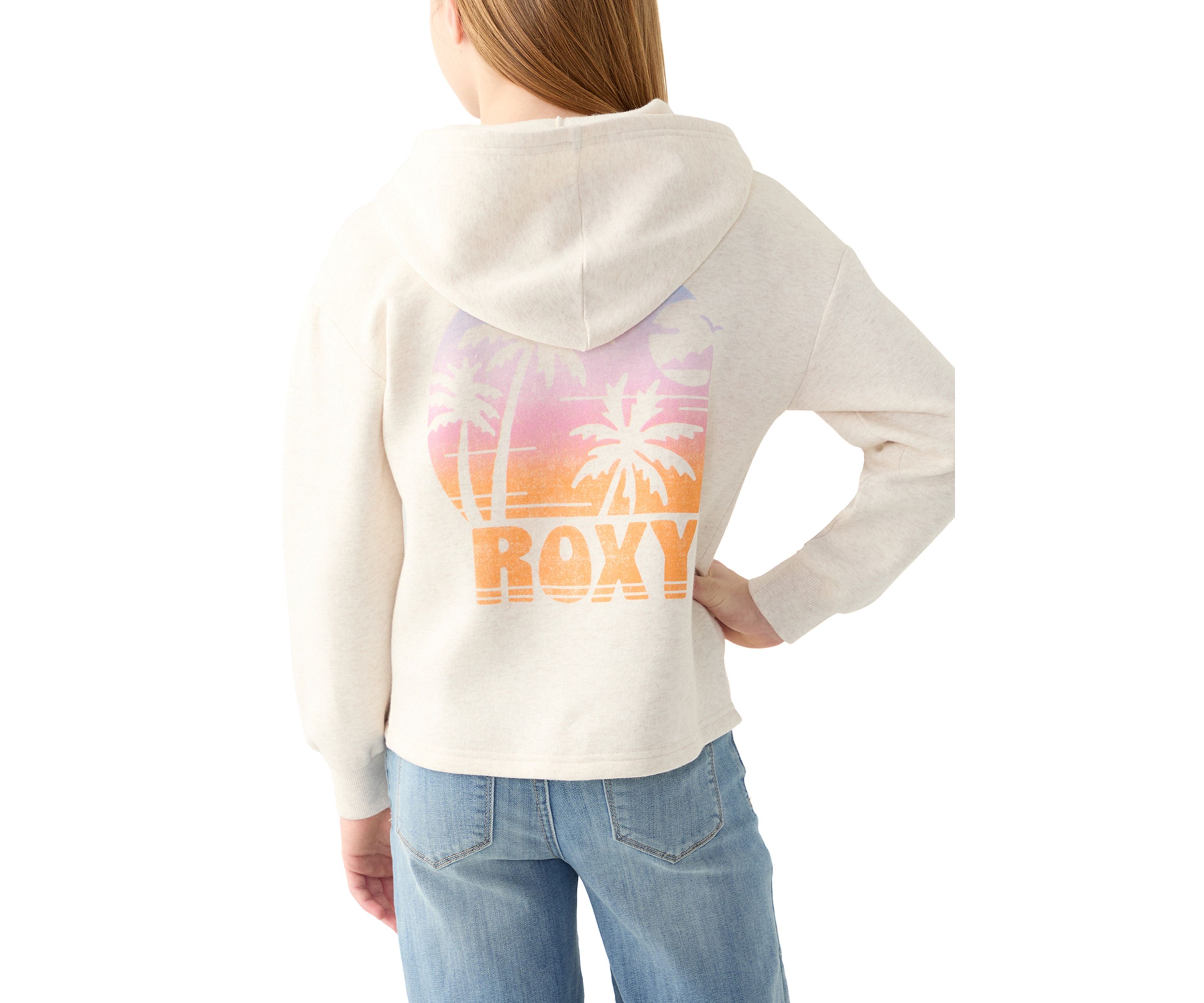 Girls 7-16 Tropical Zip Up Hoodie