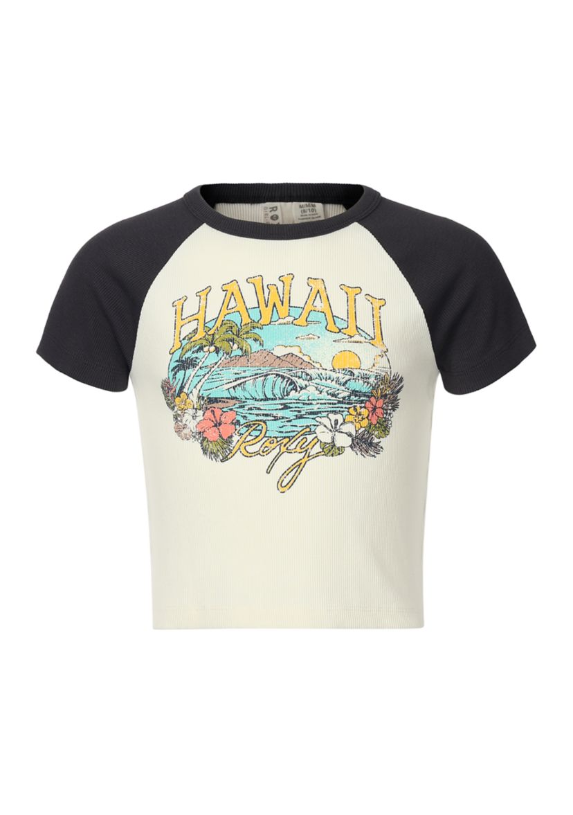 Girls 7-16 Hawaii Graphic Raglan Baby Tee