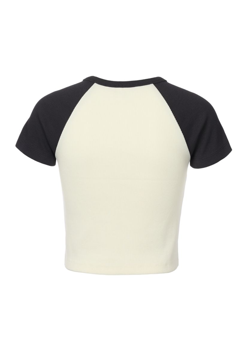 Girls 7-16 Hawaii Graphic Raglan Baby Tee