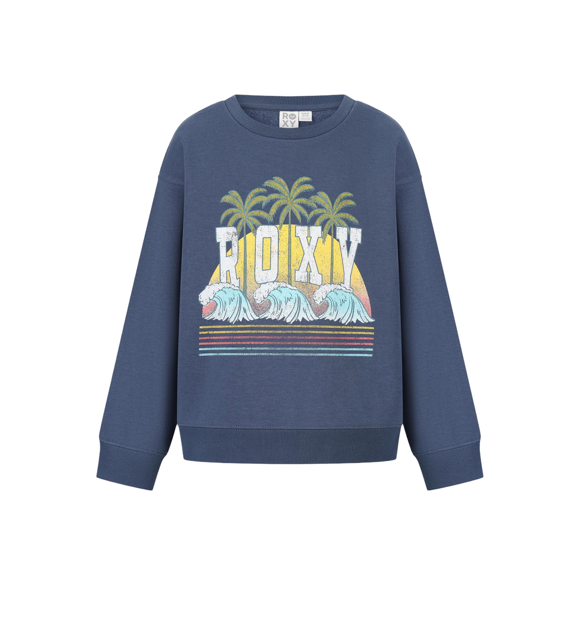 Girls 7-16 Palms Graphic Crew Neck Sweatshirt