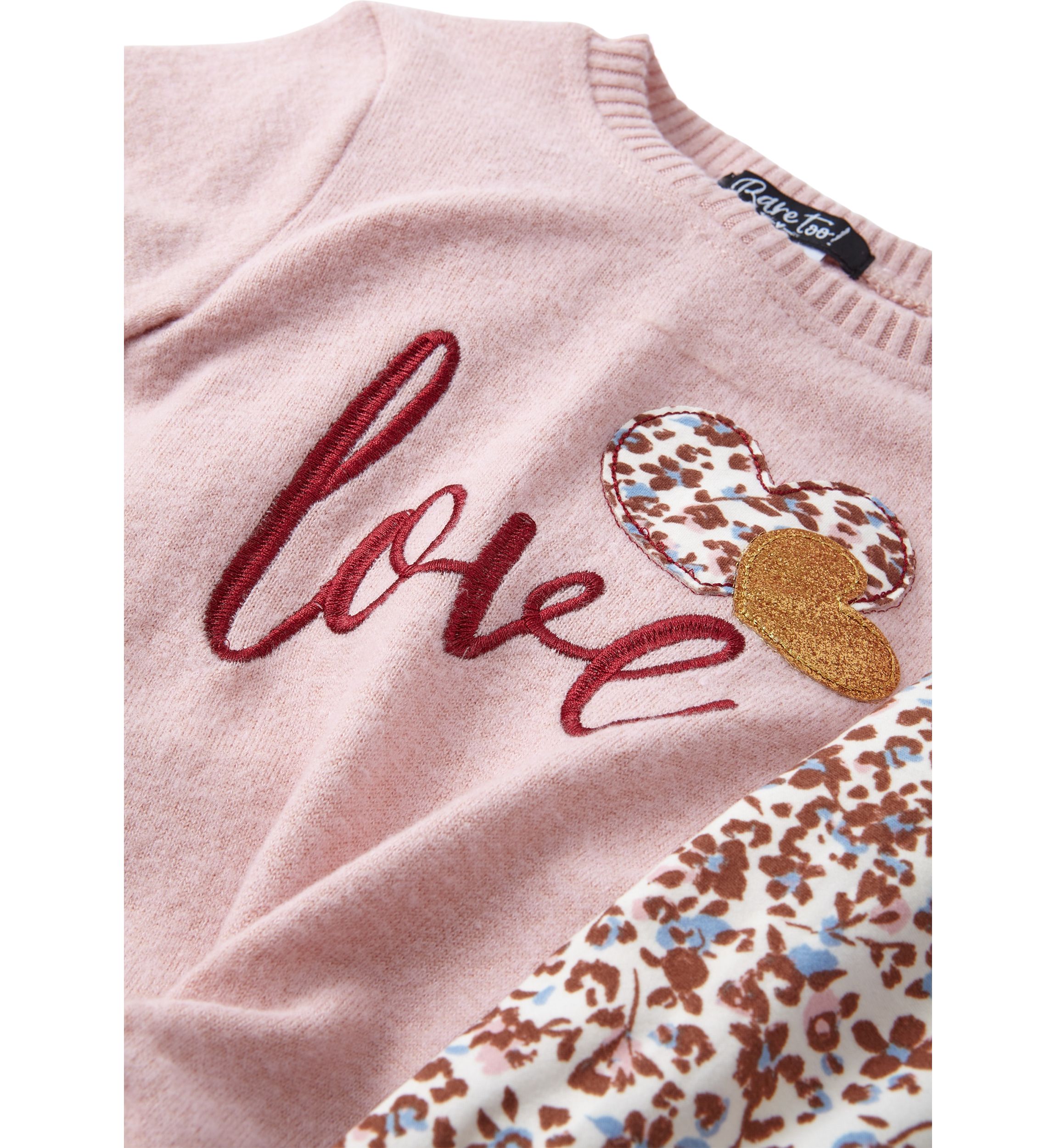 Girls 4-6x Love Graphic Top and Printed Leggings Set