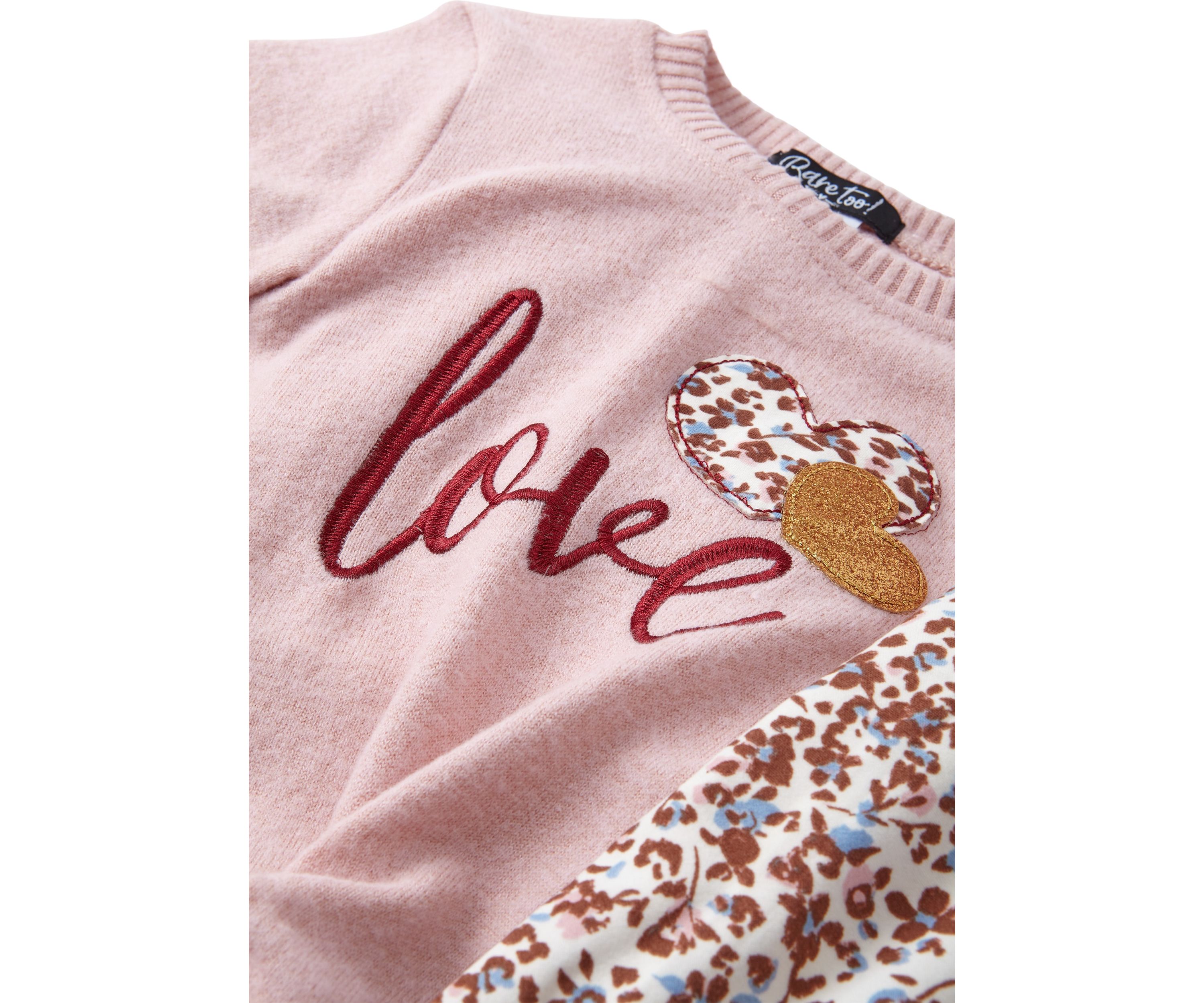 Girls 4-6x Love Graphic Top and Printed Leggings Set