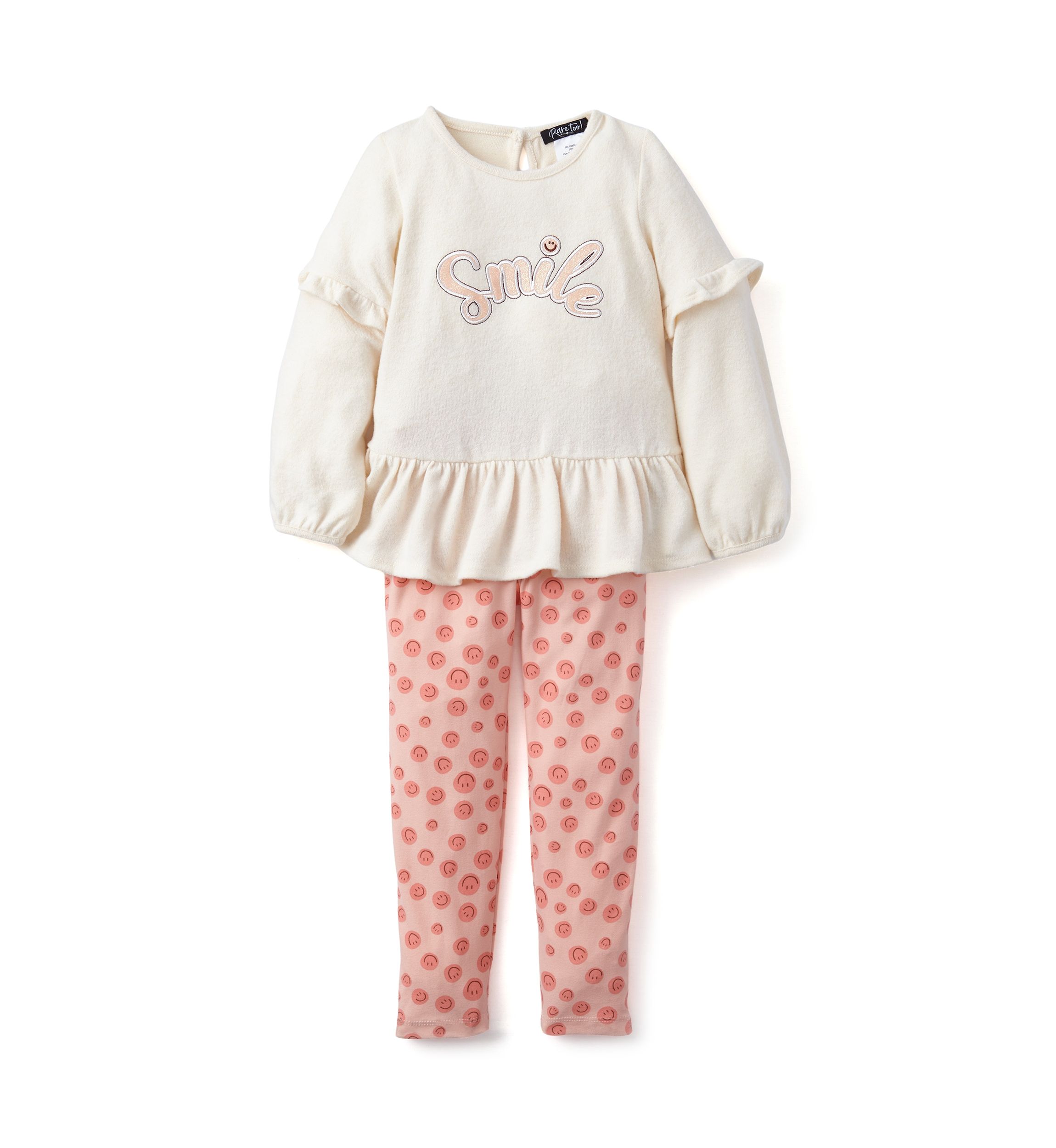 Girls 4-6x Smile Graphic Sweatshirt and Leggings Set