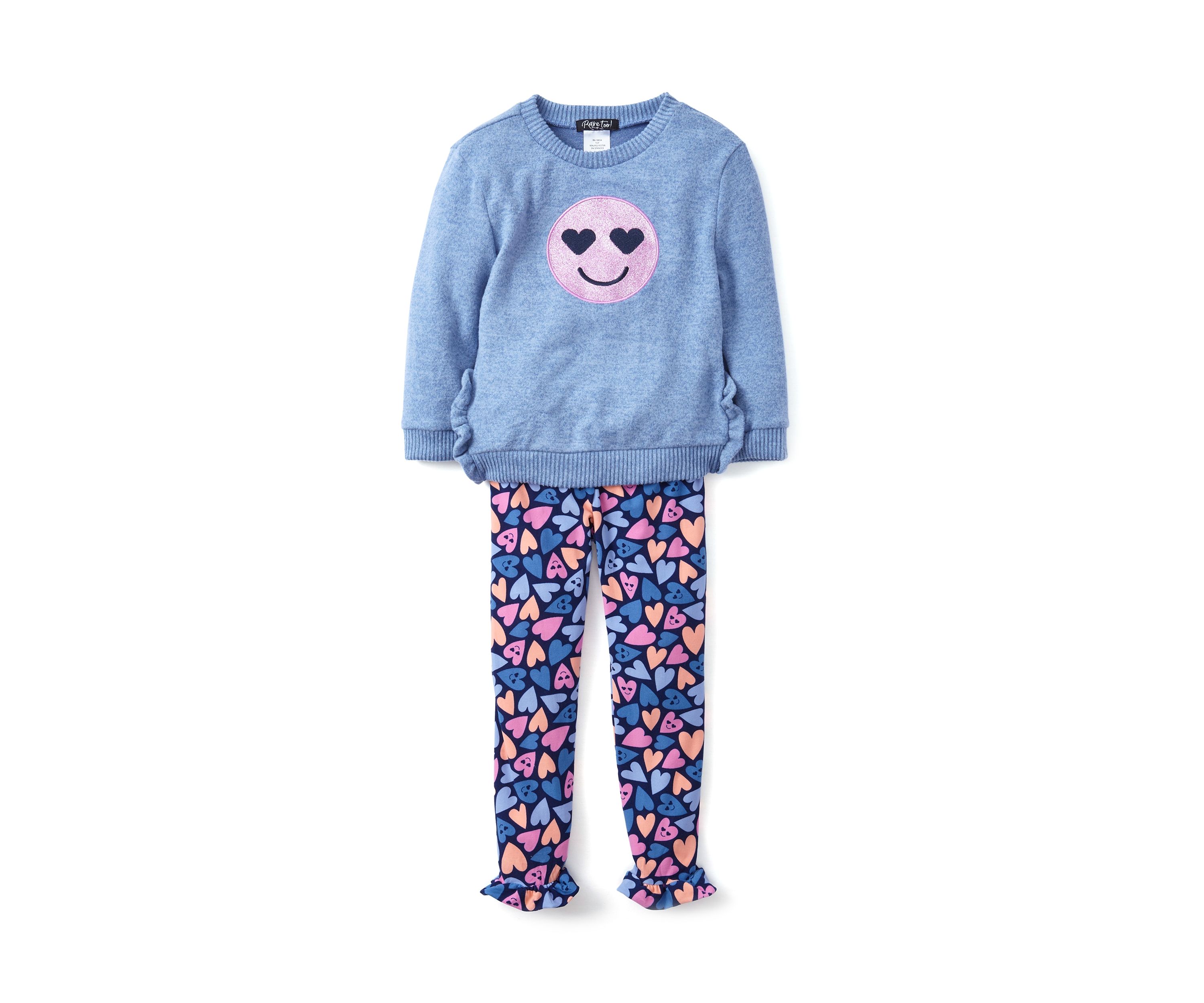 Girls 4-6x Smile Graphic Sweatshirt and Leggings Set