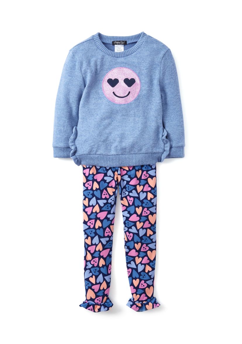 Girls 4-6x Smile Graphic Sweatshirt and Leggings Set