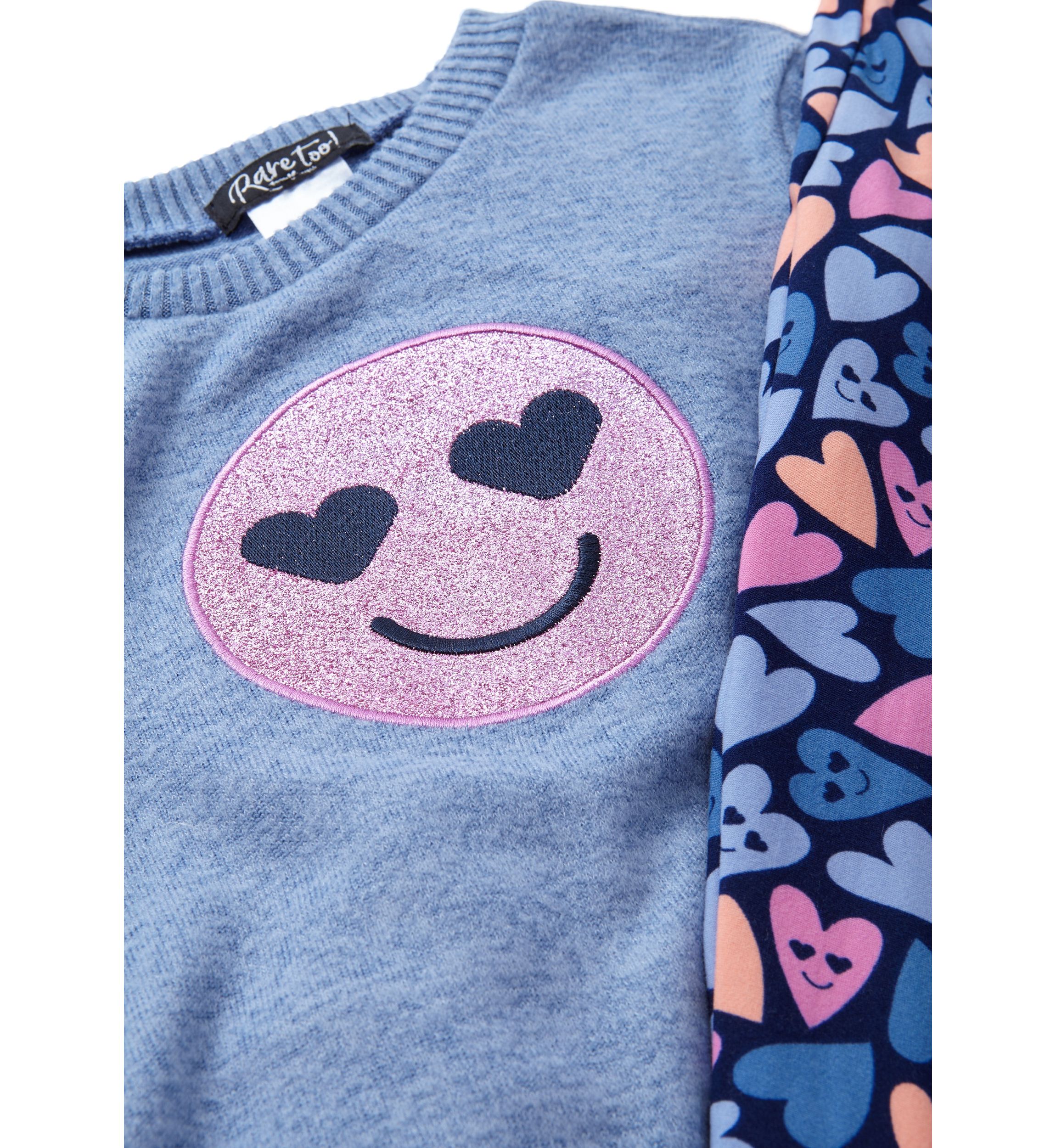 Girls 4-6x Smile Graphic Sweatshirt and Leggings Set