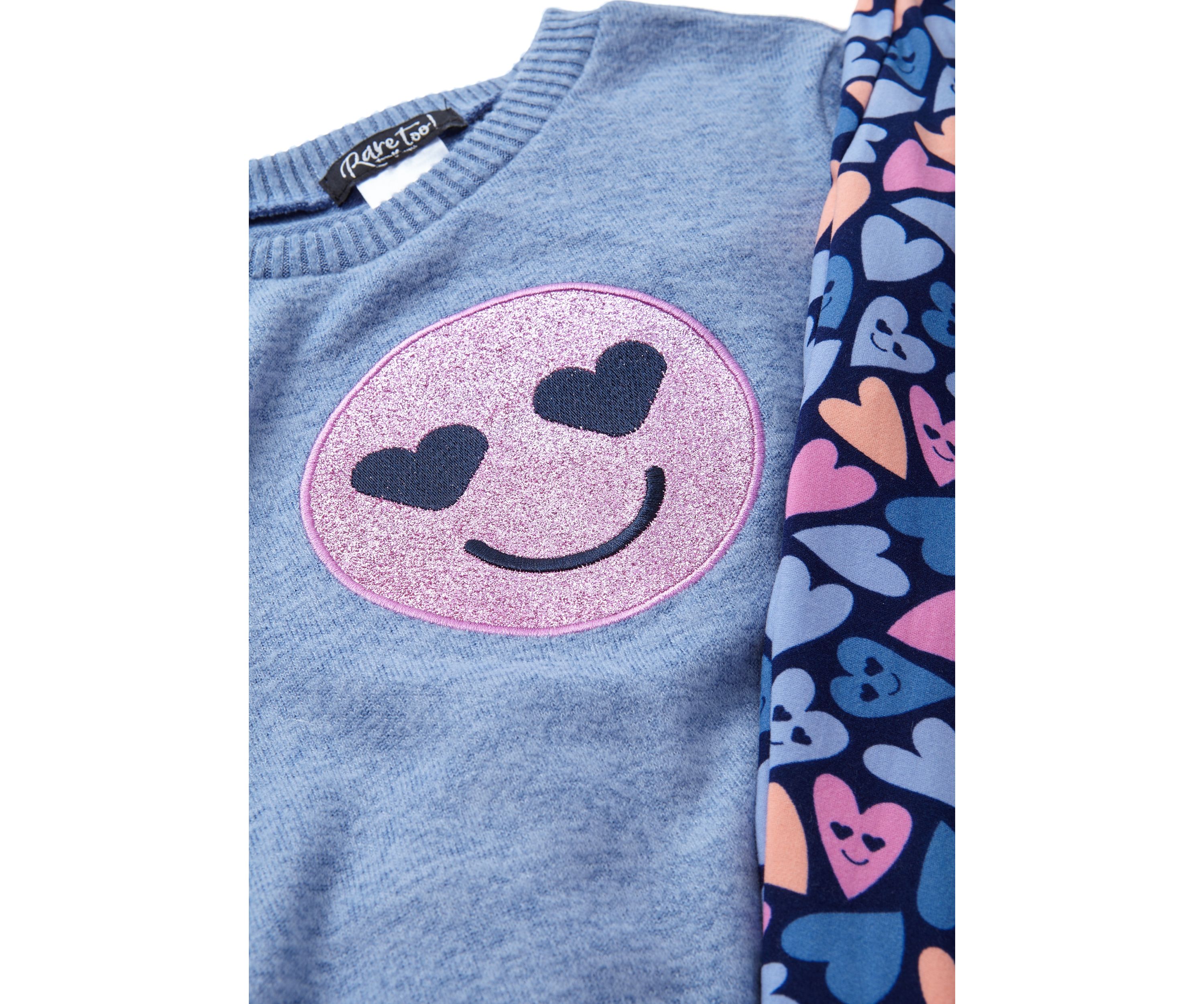 Girls 4-6x Smile Graphic Sweatshirt and Leggings Set