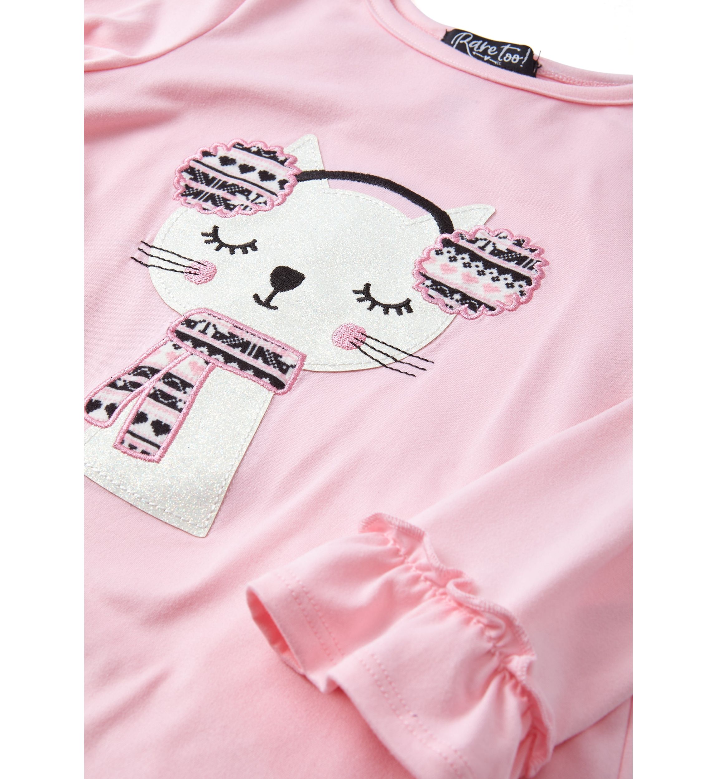 Girls 4-6x Kitty Graphic Top and Printed Leggings Set