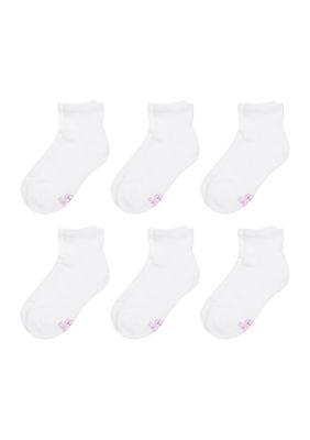 Hanes Kids Ultimate Ankle Socks - 6 Pack, White