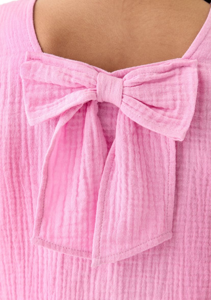 Girls 7-16 Pink Ruffle Top 