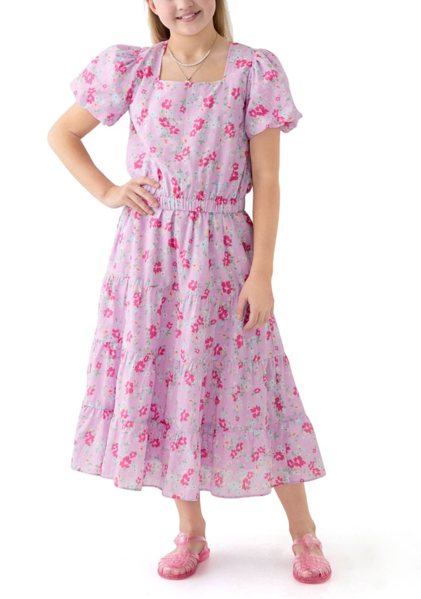 Girls 7-16 Maxi Purple Printed Skirt