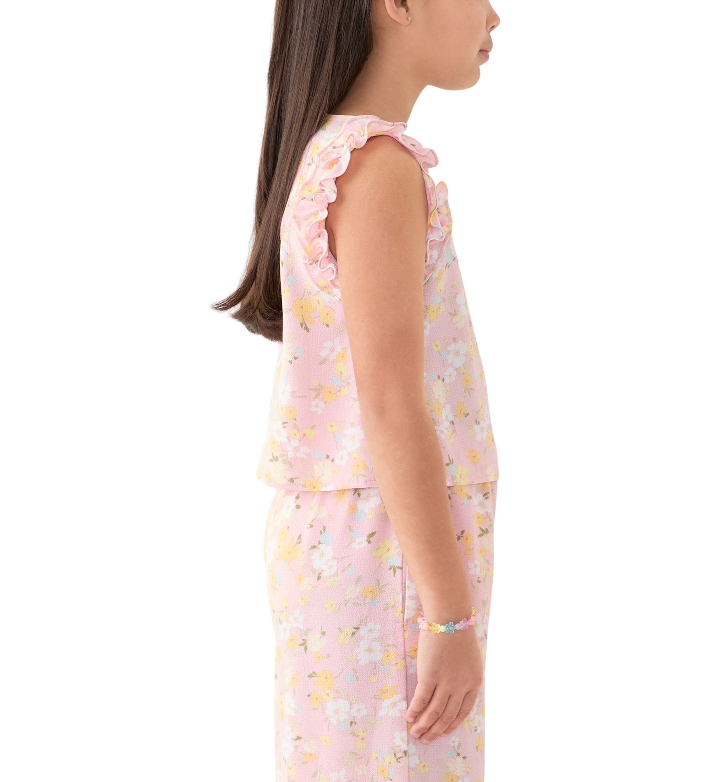 Girls 7-16 Coral Printed Top