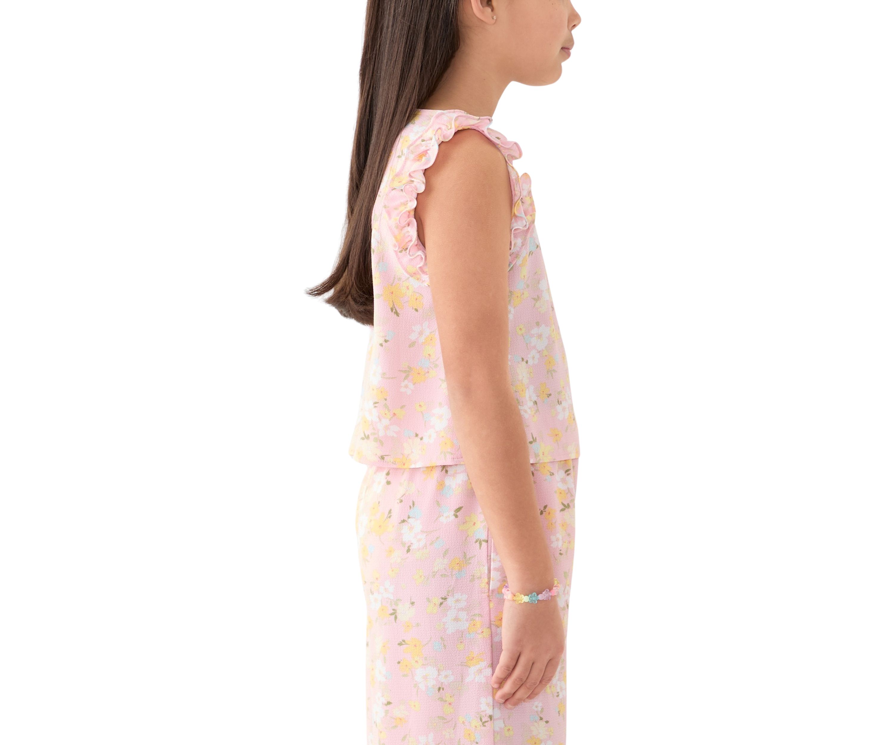 Girls 7-16 Coral Printed Top