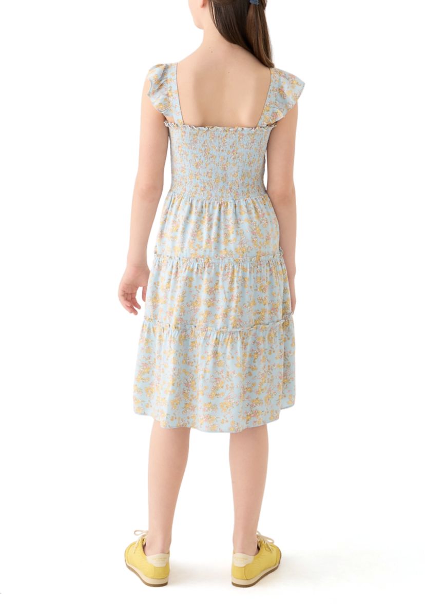 Girls 7-16 Printed Tiered Dress